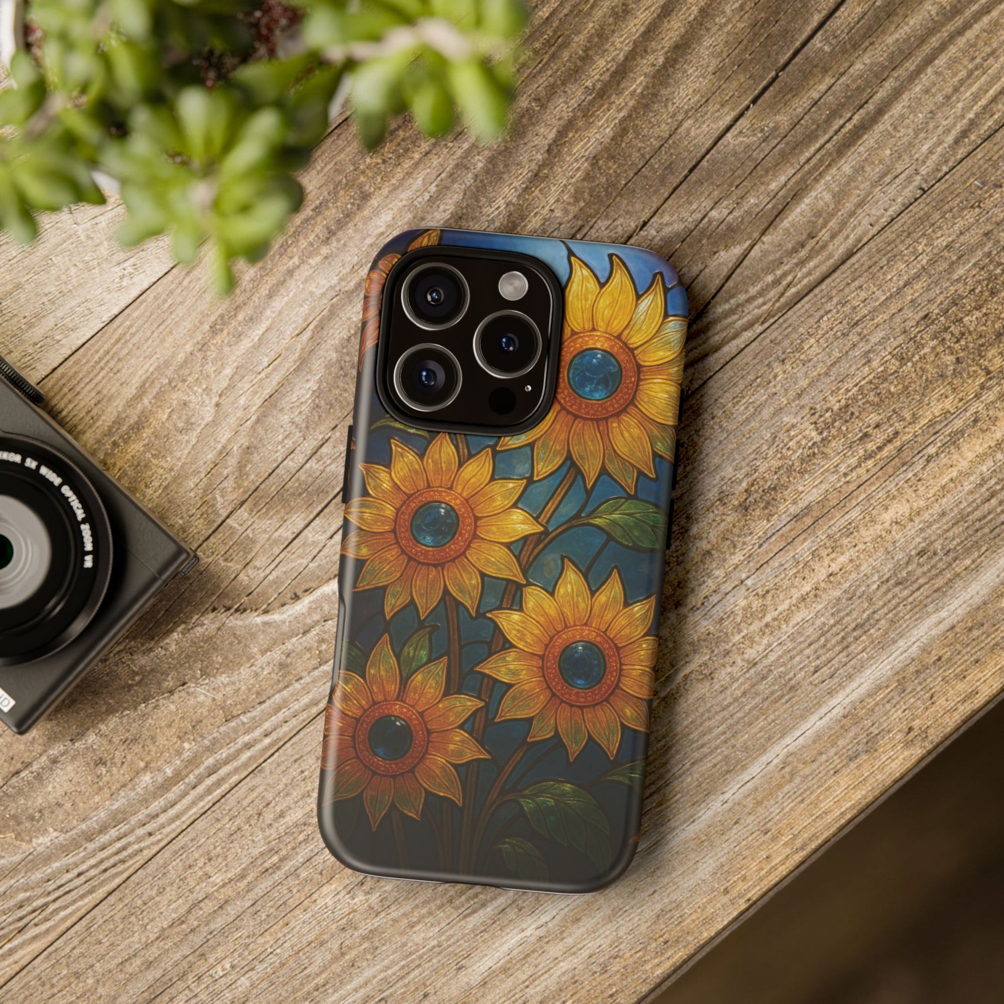 Vibrant Floral Phone Case, Sunflower Design, Tough & Durable Case, Nature Lover Gift, Protective Phone Cover, Spring Aesthetic