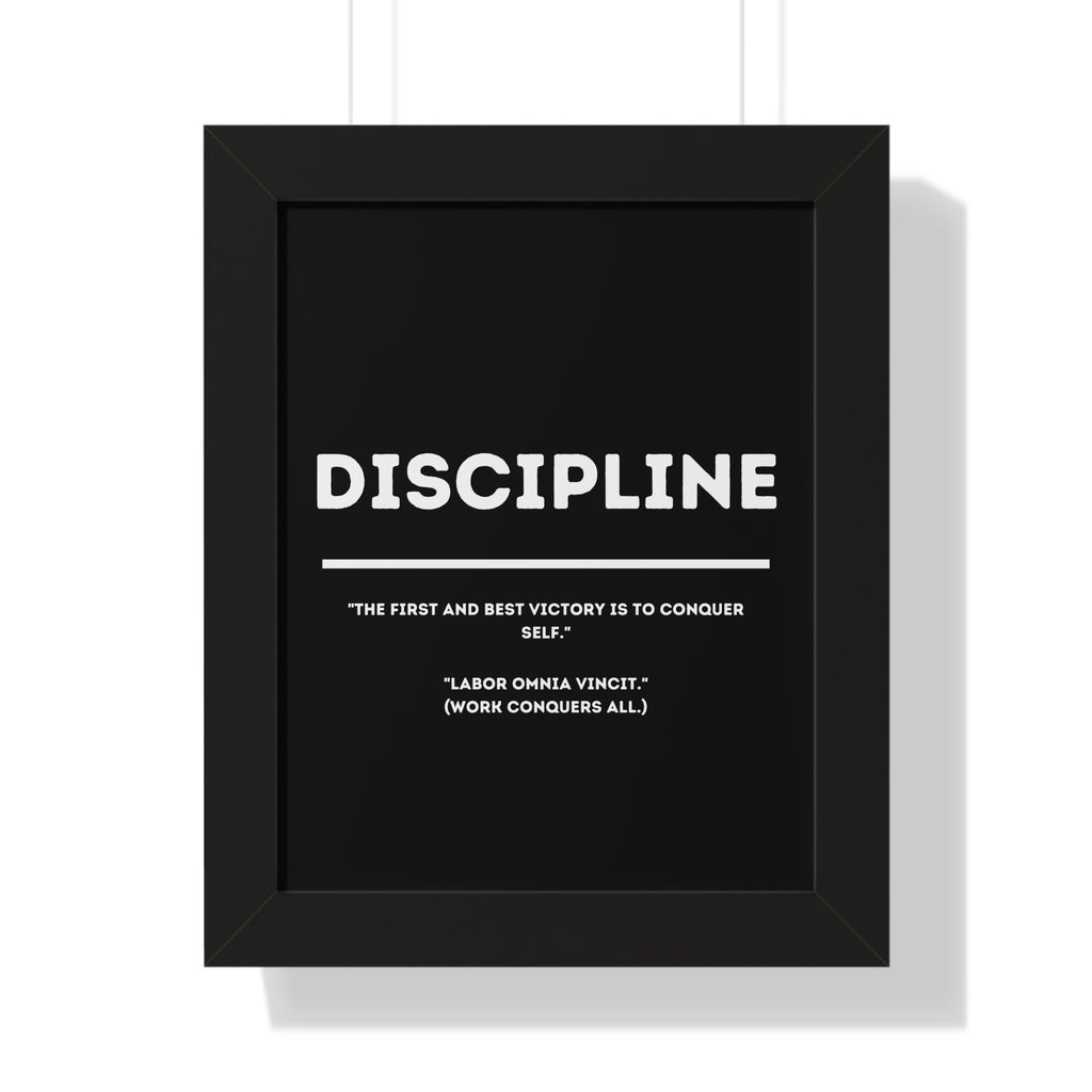 Minimalist in Black (Discipline) - Framed Vertical Poster