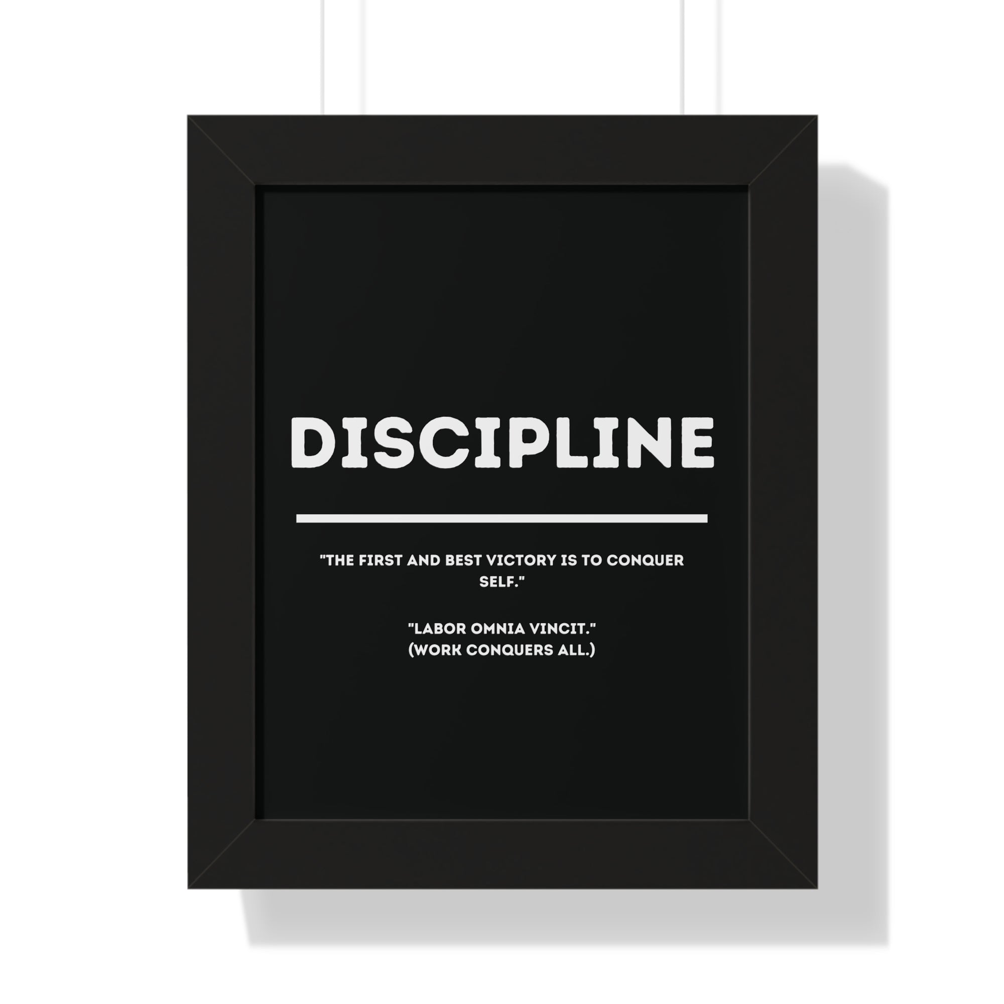 Minimalist in Black (Discipline) - Framed Vertical Poster