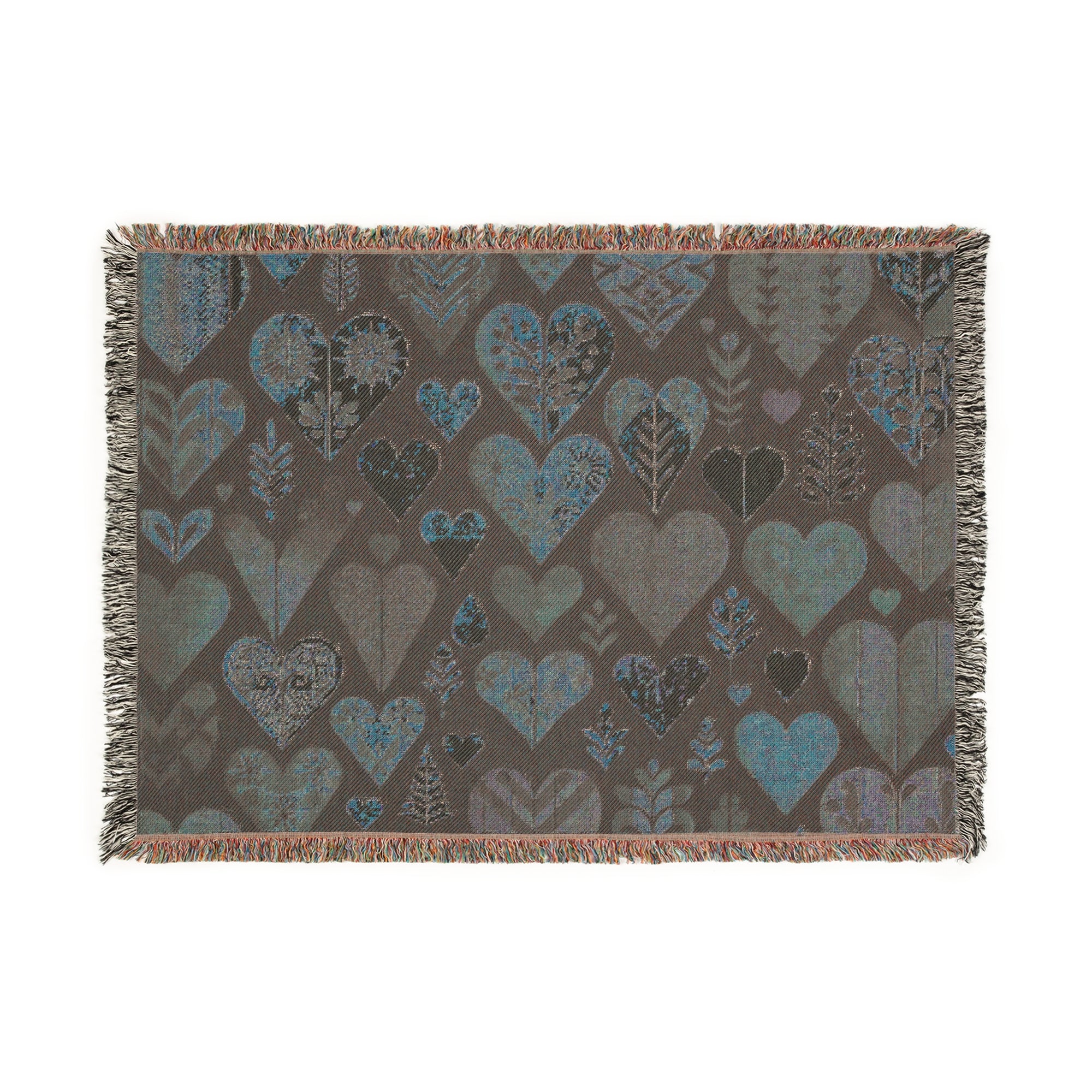 Rustic Hearts - Woven Blanket