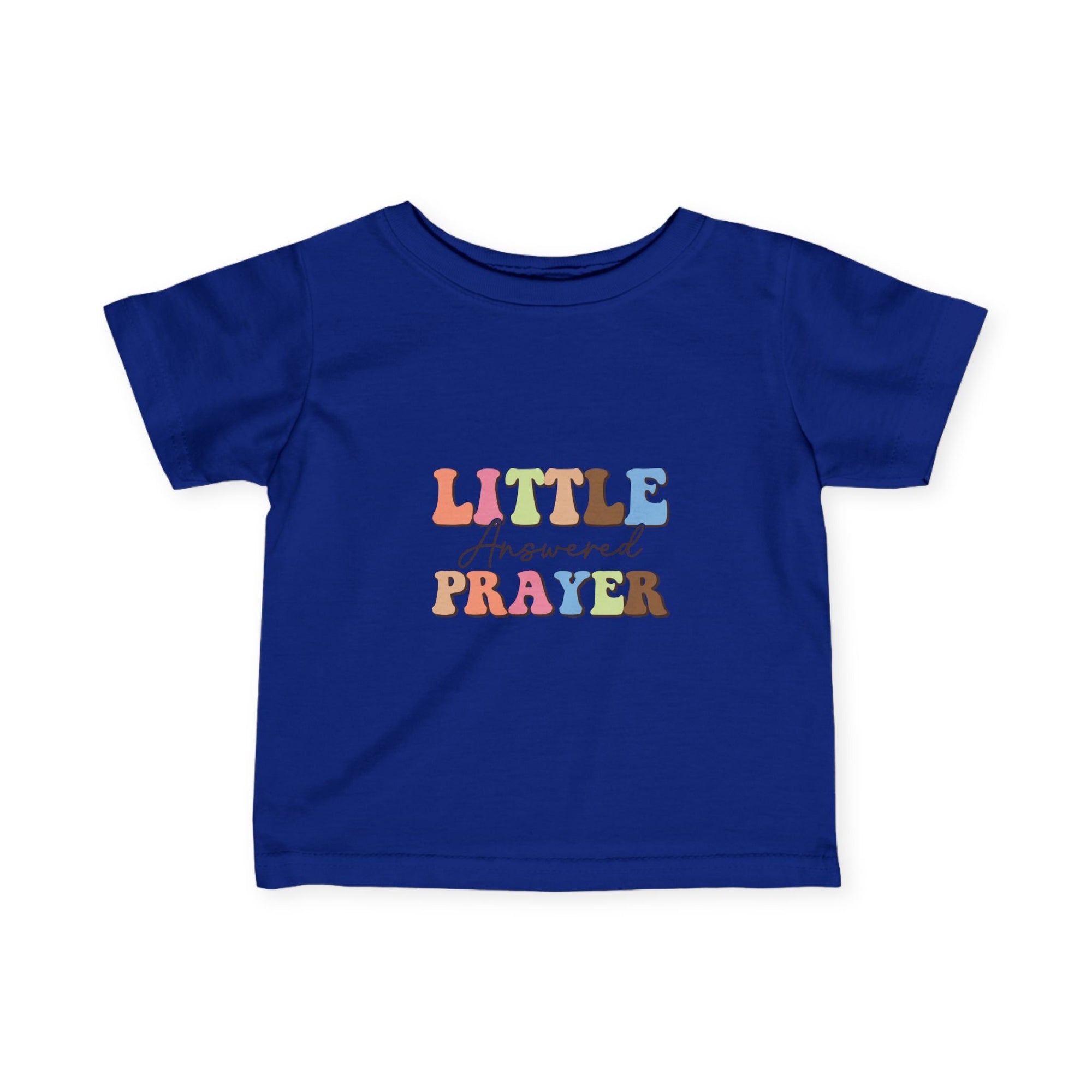 Cute Infant T-Shirt - 'Little Answered Prayer' with Colorful Number 1 Design