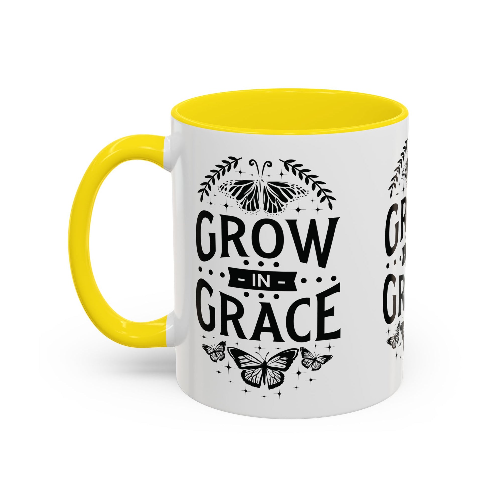 Grow in Grace Accent Coffee Mug - Inspirational Design