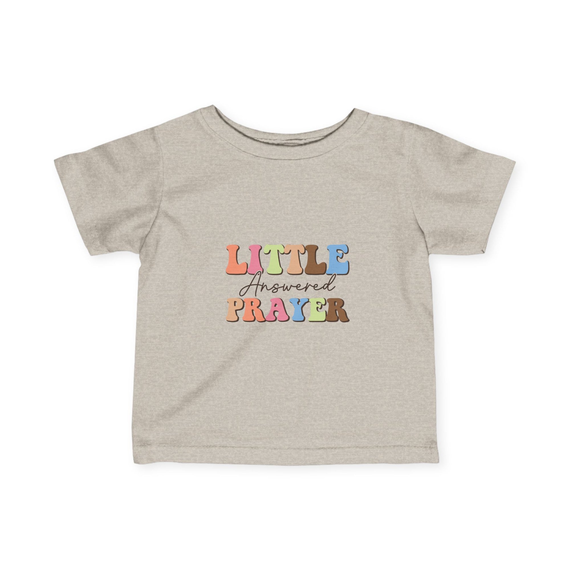 Cute Infant T-Shirt - 'Little Answered Prayer' with Colorful Number 1 Design