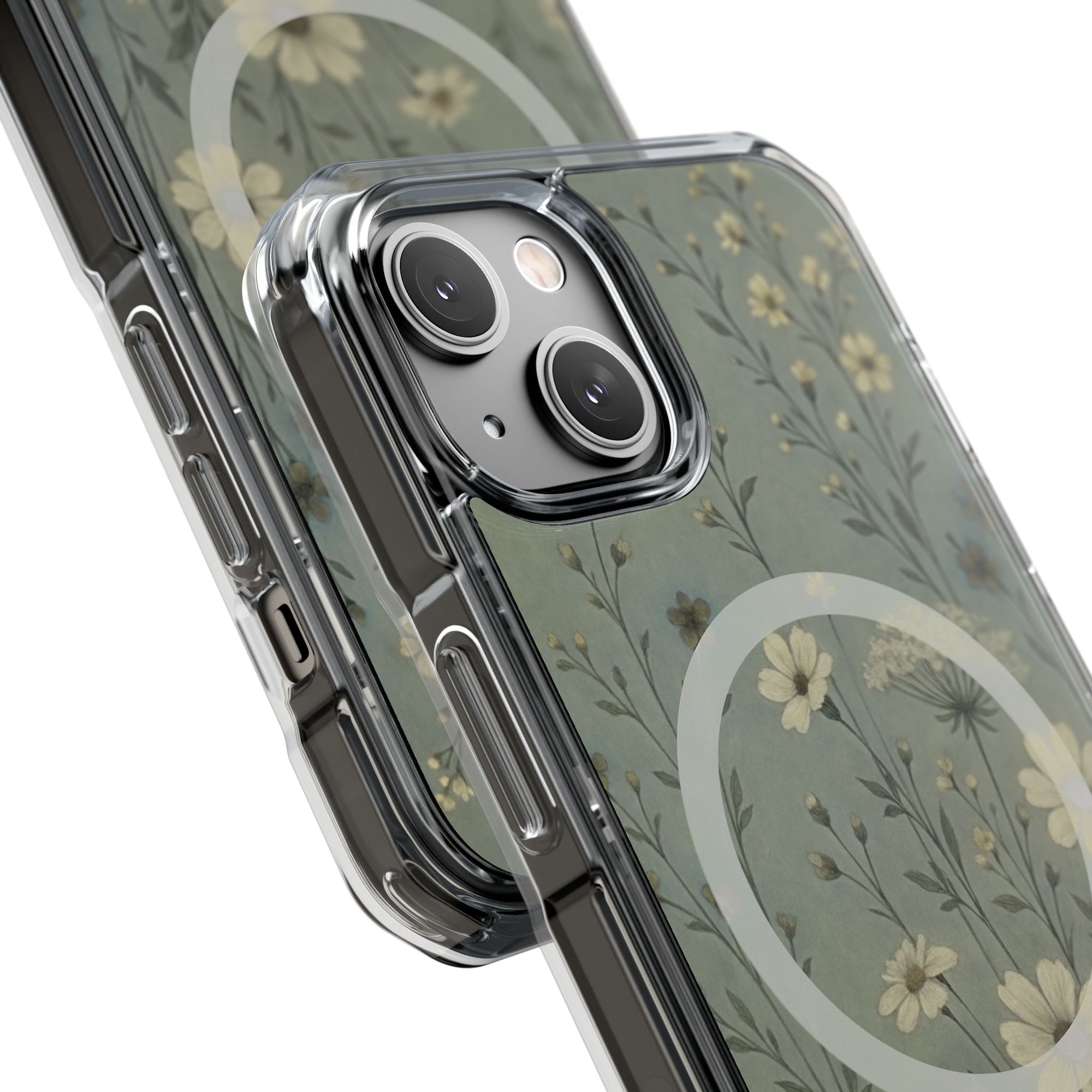 Floral Magnetic Clear Impact Cases, Phone Protection, Floral Design, Nature Lover Gift, Stylish Tech Accessories, Everyday Use