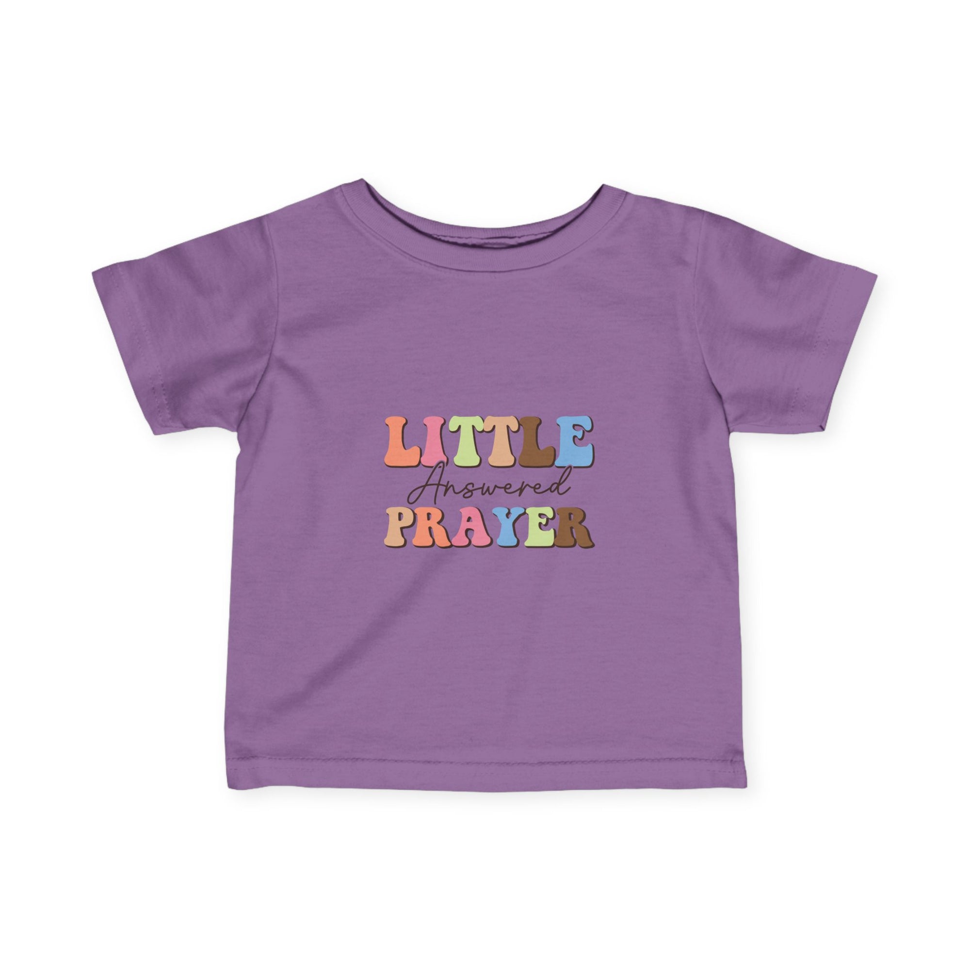 Cute Infant T-Shirt - 'Little Answered Prayer' with Colorful Number 1 Design