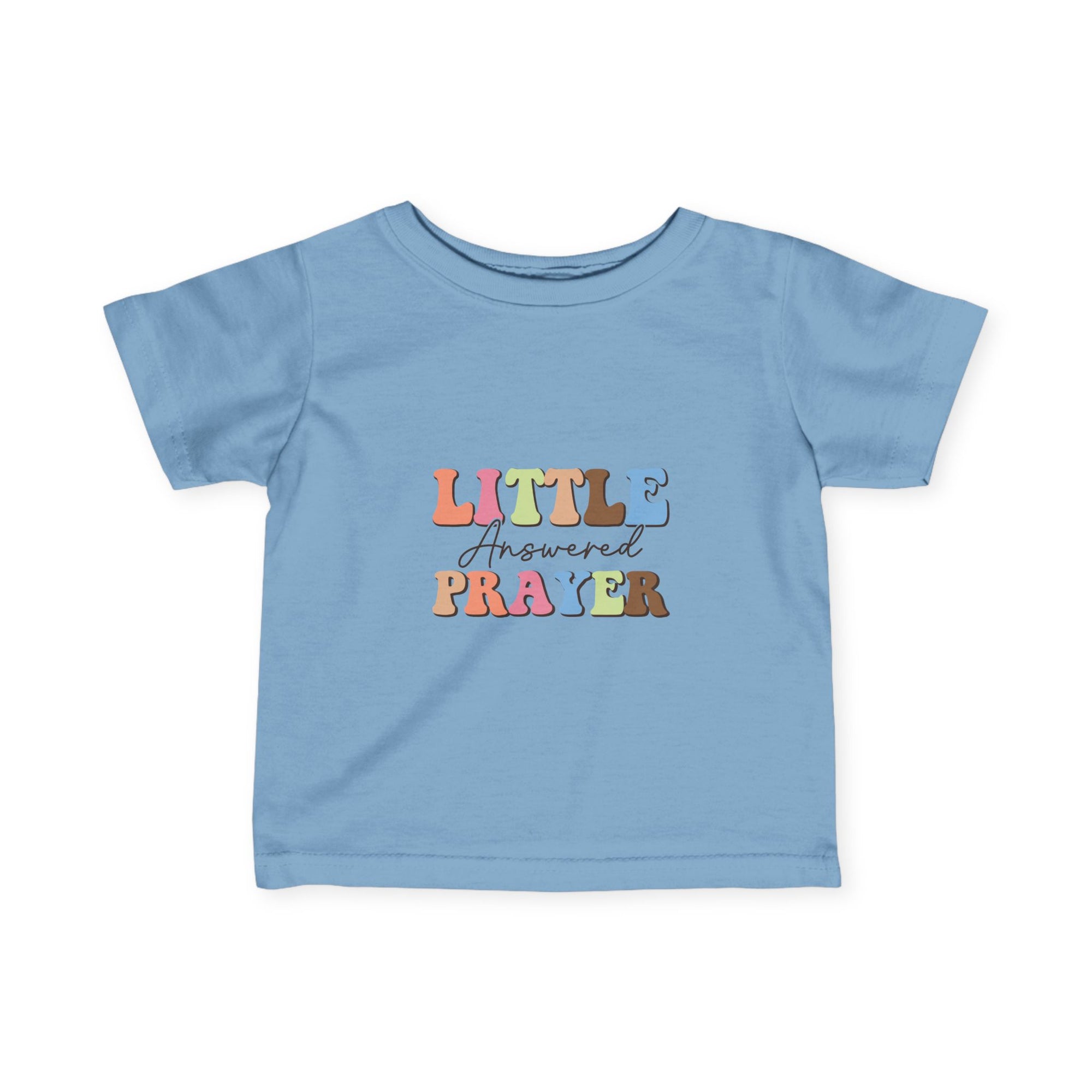 Cute Infant T-Shirt - 'Little Answered Prayer' with Colorful Number 1 Design