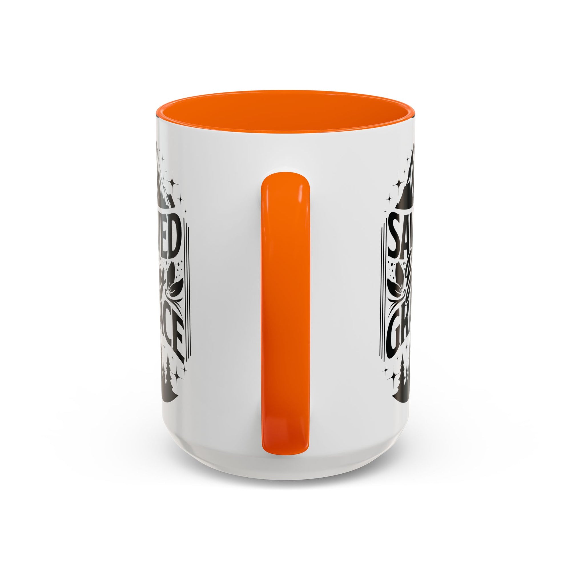 Saved by Grace Accent Coffee Mug - Inspirational Design