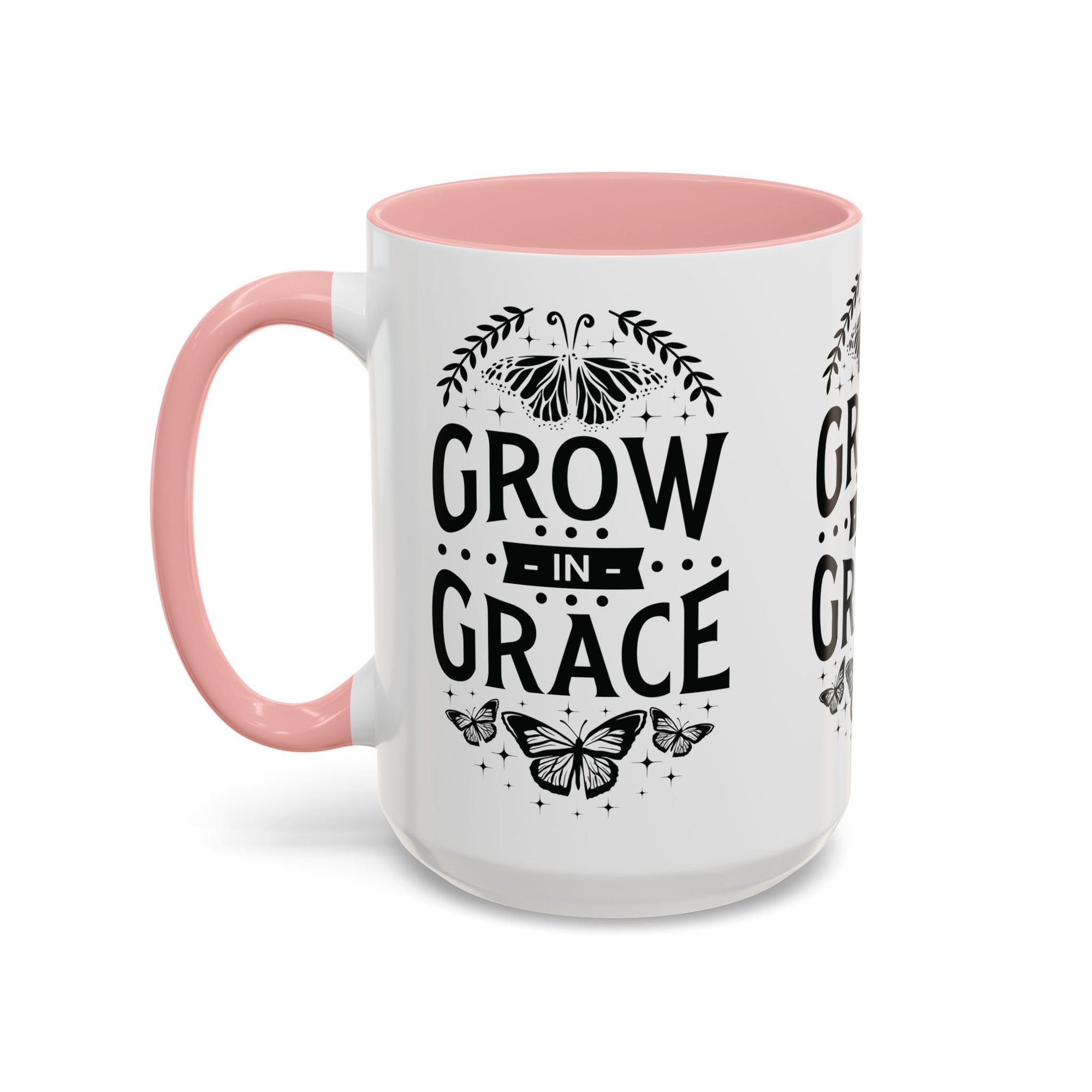 Grow in Grace Accent Coffee Mug - Inspirational Design