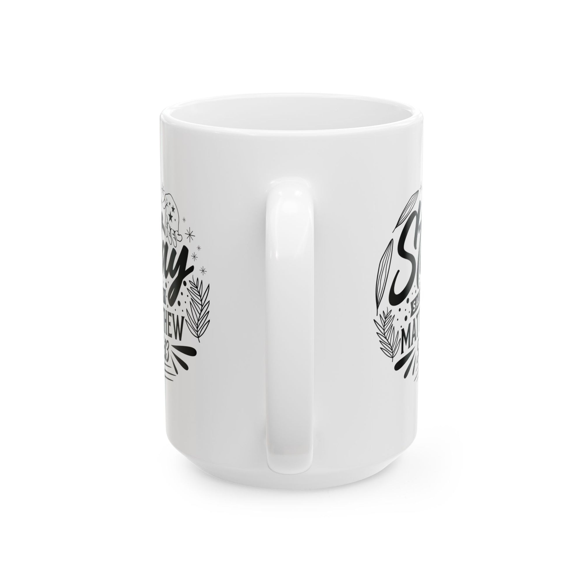 Inspirational Ceramic Mug - "Stay salty Matthew" - Perfect for Daily Motivation & Gift Giving