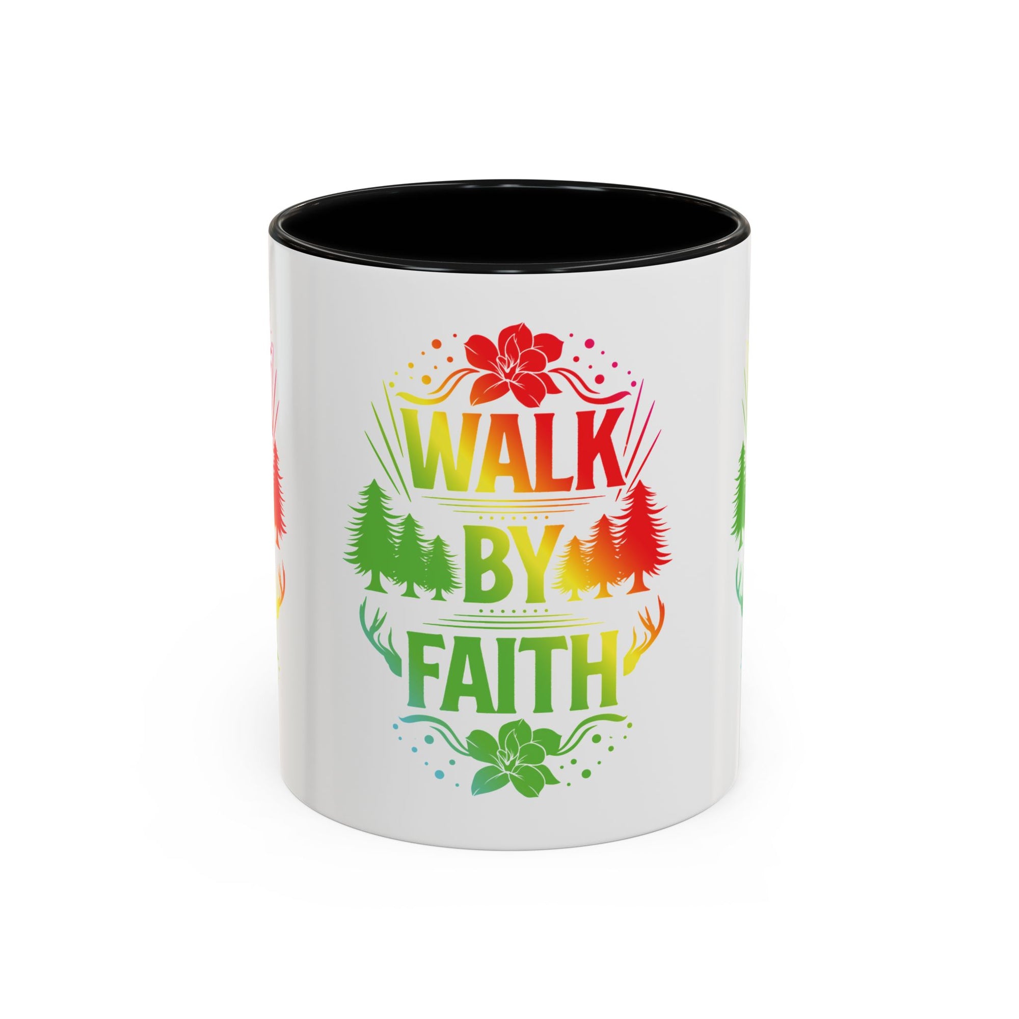 Walk by Faith Accent Coffee Mug - Inspirational Design