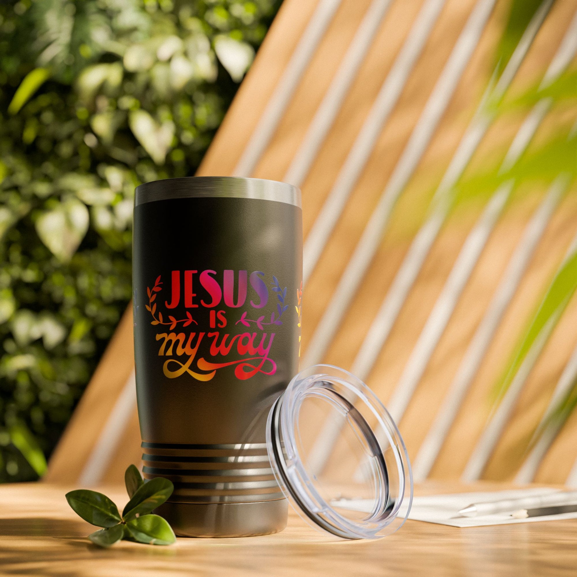 Jesus is My Way Ringneck Tumbler - 20oz Inspirational Travel Mug