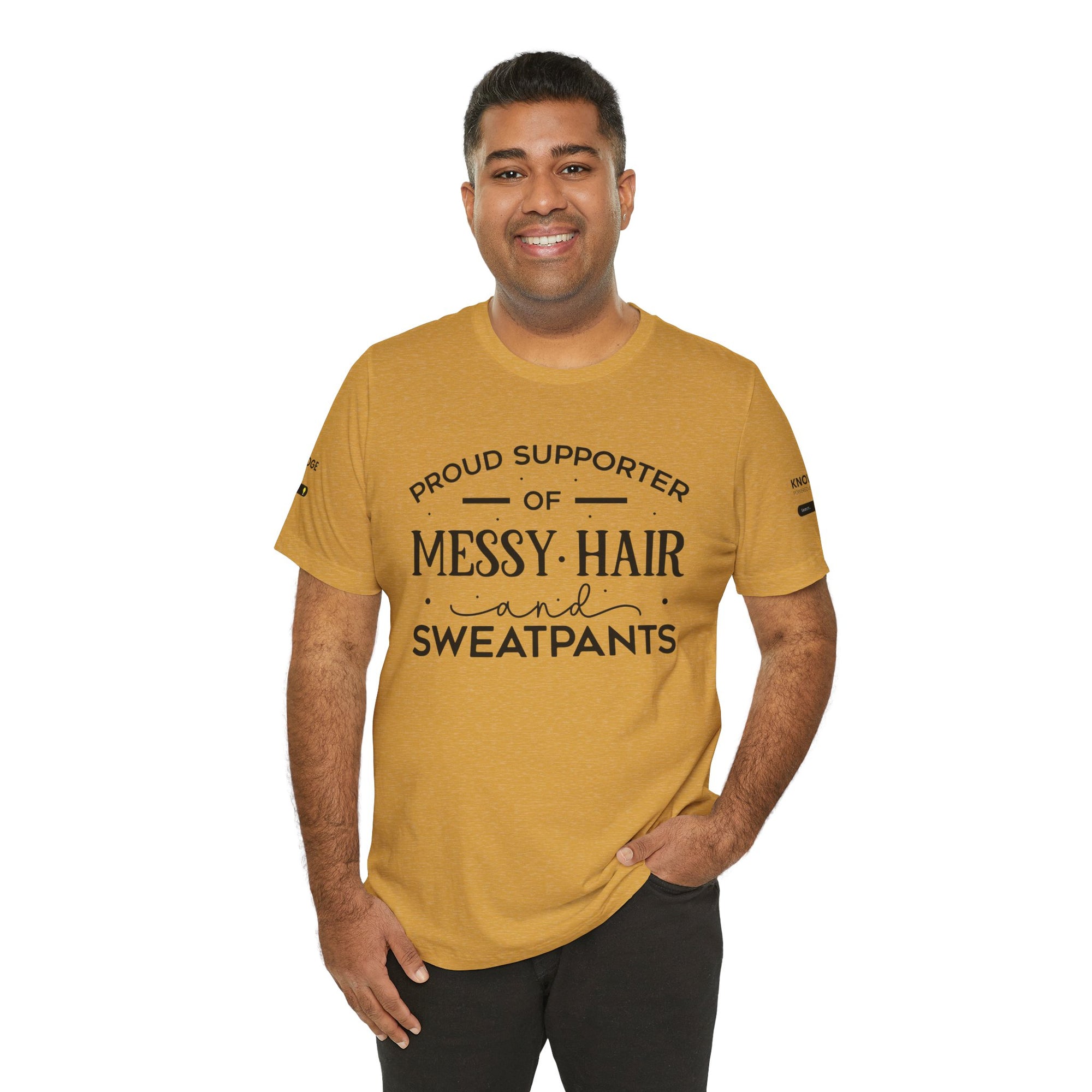 Unisex Jersey Tee with 'Messy Hair' Quote - Perfect for Everyday Wear