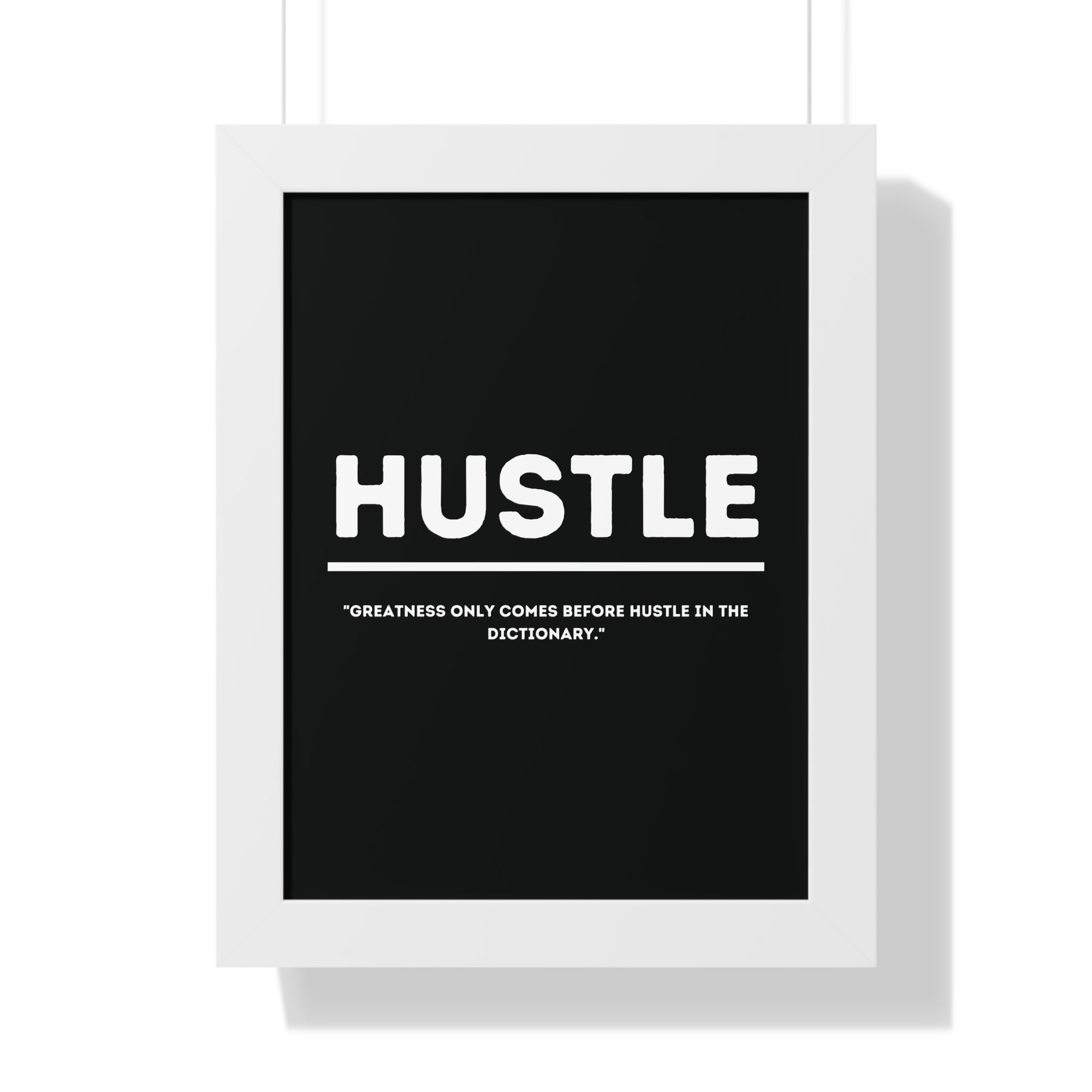 Minimalist in Black (Hustle) - Framed Vertical Poster