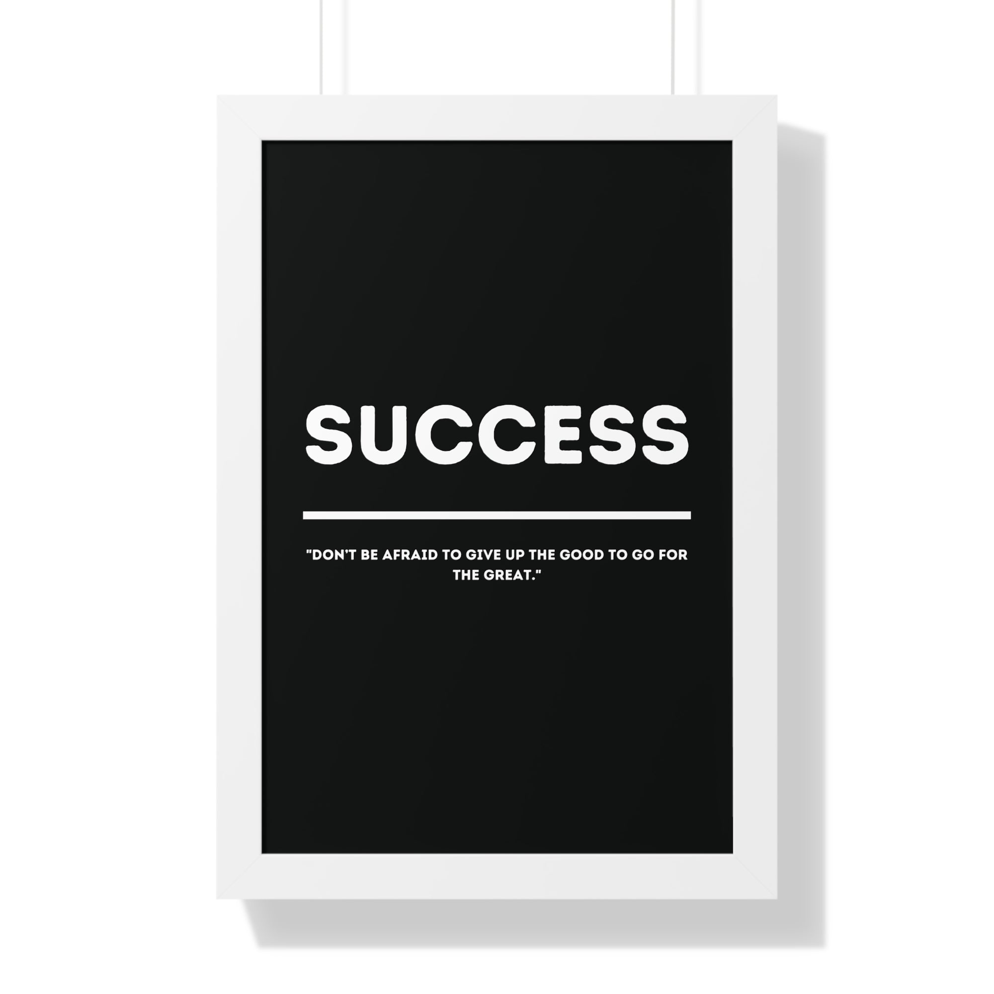 Minimalist in Black (Success) - Framed Vertical Poster