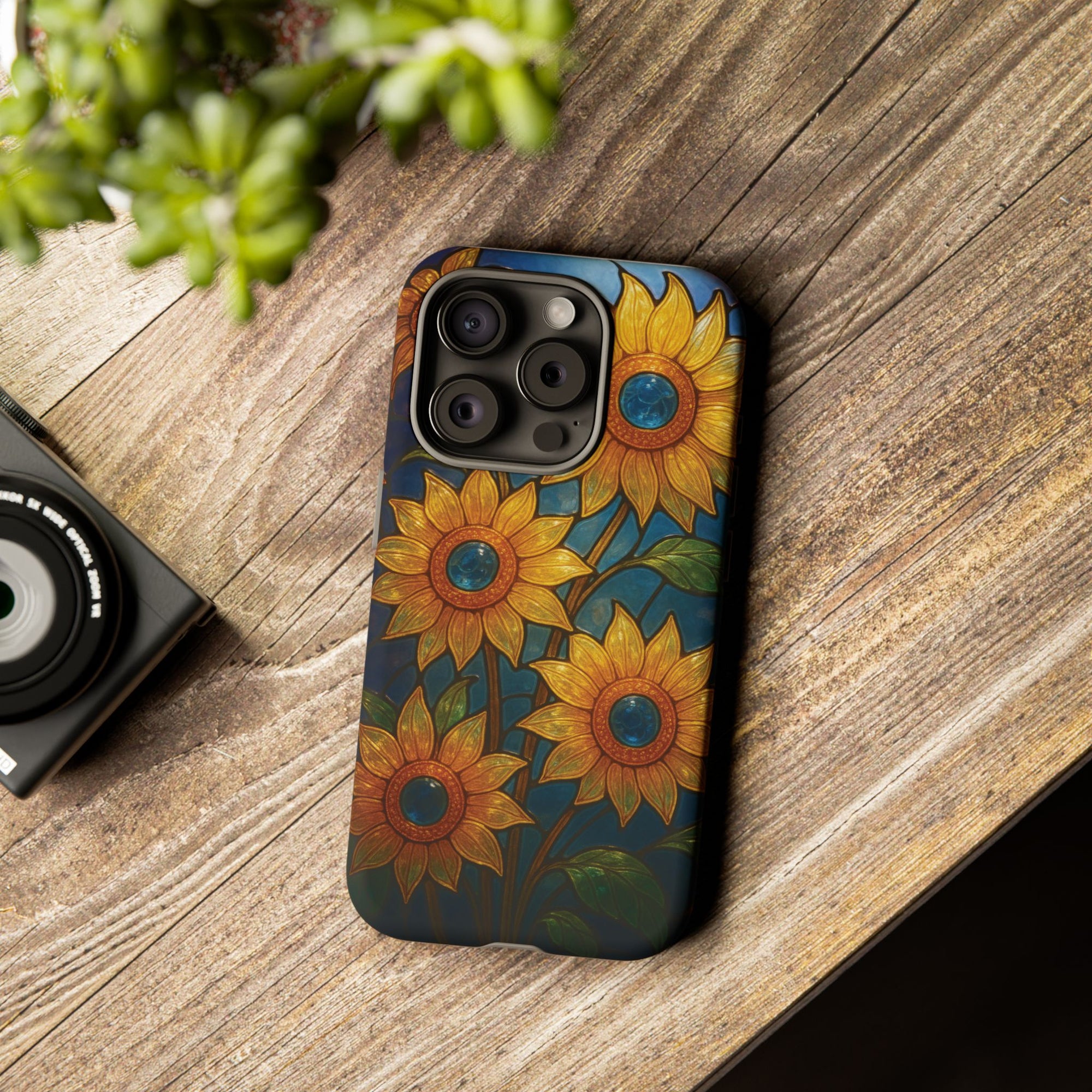 Vibrant Floral Phone Case, Sunflower Design, Tough & Durable Case, Nature Lover Gift, Protective Phone Cover, Spring Aesthetic