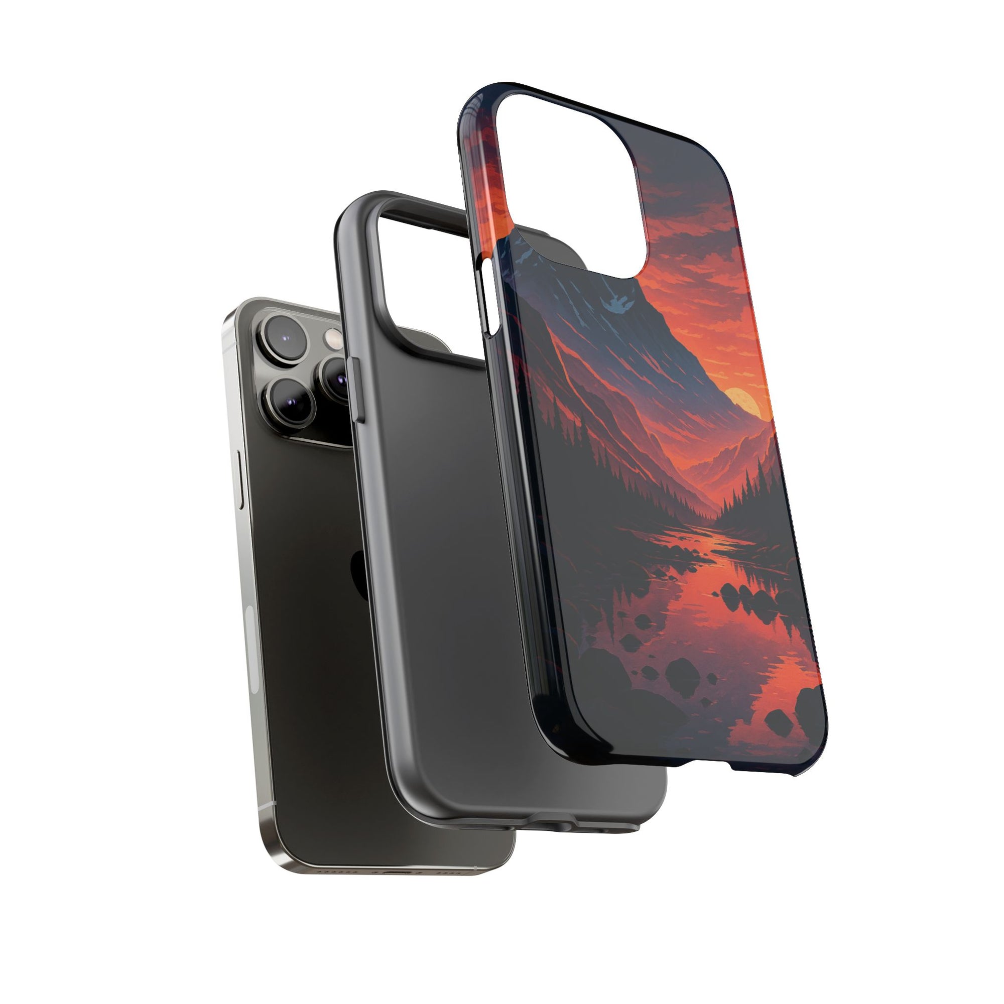 Mountain Sunset Phone Case, Nature Inspired Case, Tough Cases, Gift for Adventurers, Phone Accessories