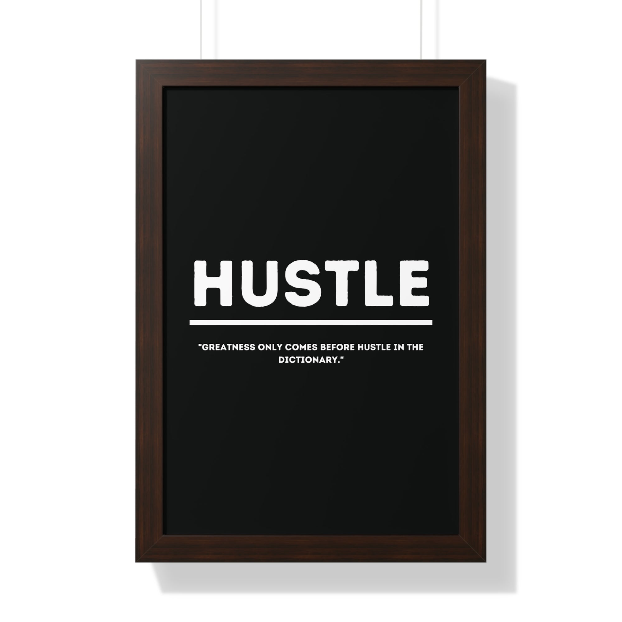 Minimalist in Black (Hustle) - Framed Vertical Poster