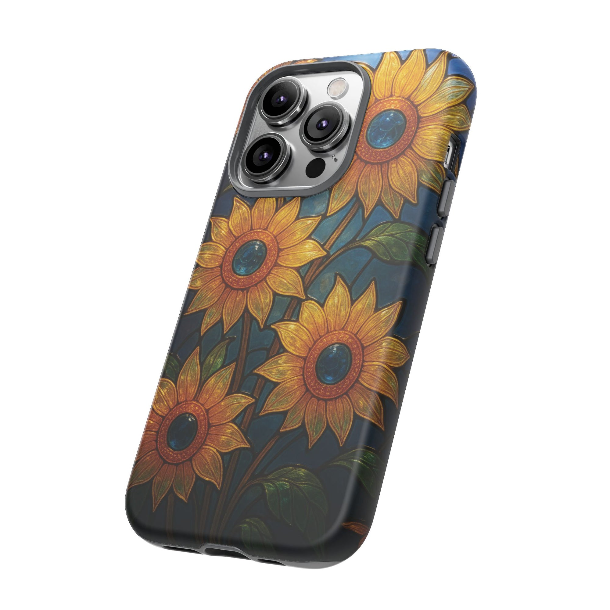 Vibrant Floral Phone Case, Sunflower Design, Tough & Durable Case, Nature Lover Gift, Protective Phone Cover, Spring Aesthetic