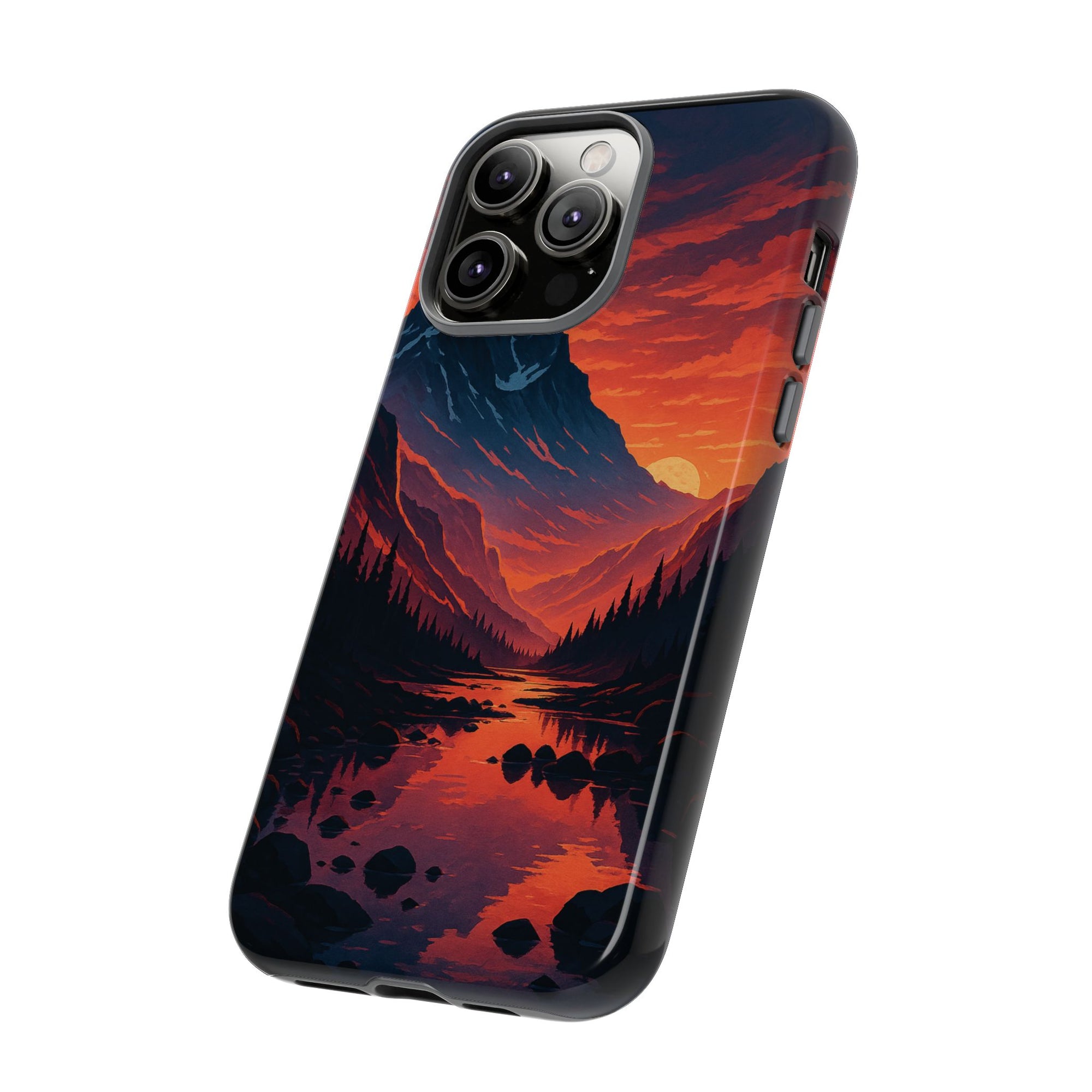 Mountain Sunset Phone Case, Nature Inspired Case, Tough Cases, Gift for Adventurers, Phone Accessories