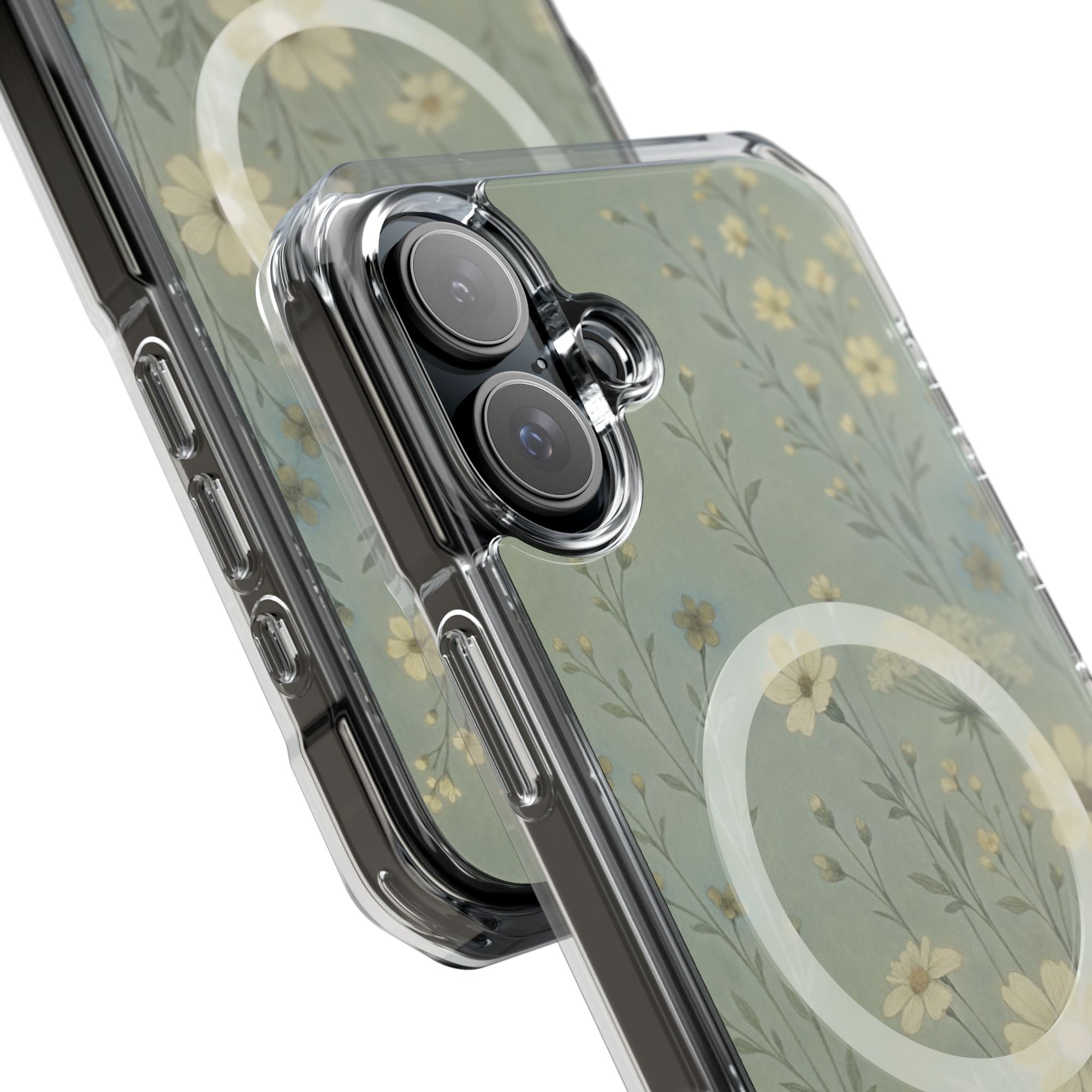 Floral Magnetic Clear Impact Cases, Phone Protection, Floral Design, Nature Lover Gift, Stylish Tech Accessories, Everyday Use
