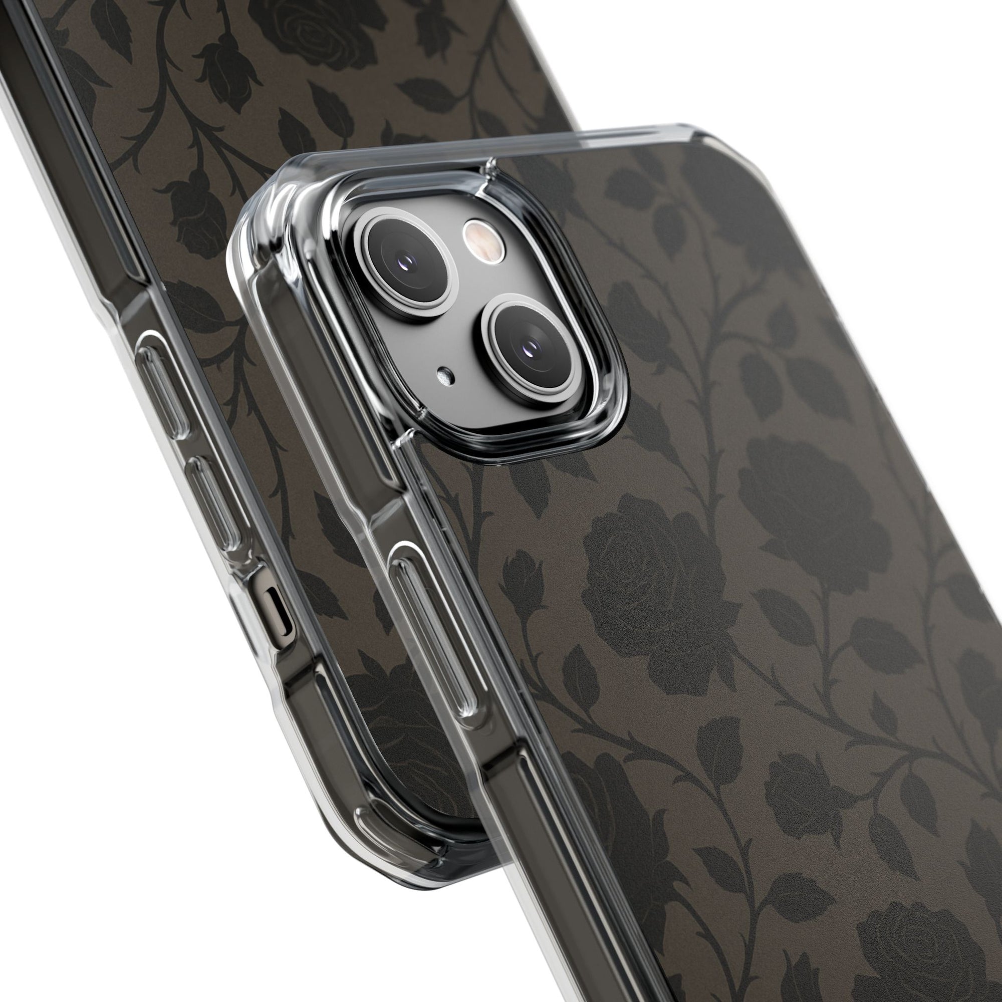 Floral Phone Case - Elegant Rose Design, Magnetic Clear Impact Case for iPhone, Stylish Phone Cover, Gifts for Her, Floral Lover