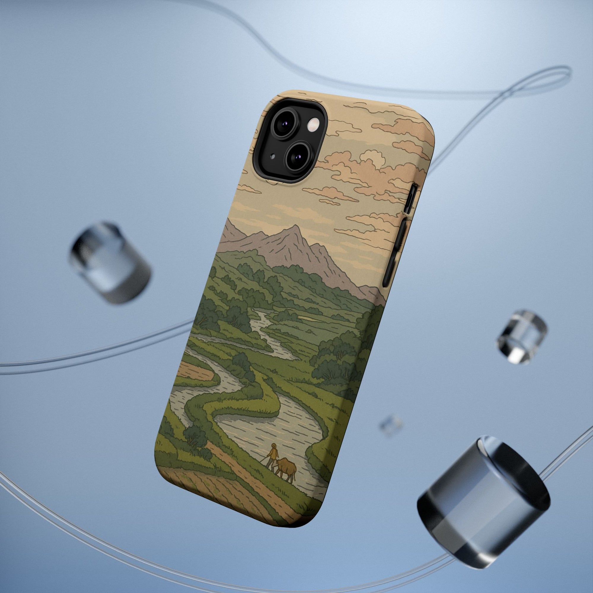 Nature-Inspired Magnetic Tough Case for iPhone, Phone Protection, Adventure Gift, Outdoor Lover, Earthy Aesthetic