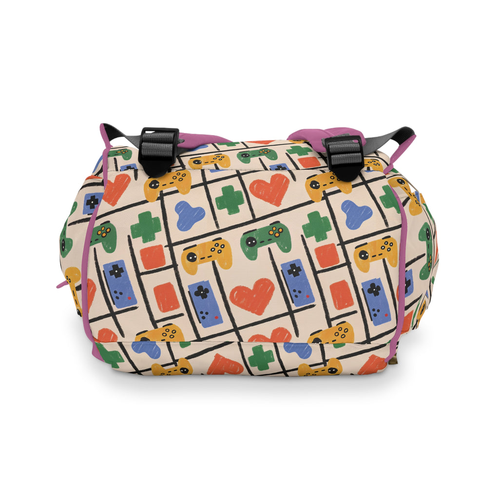 Colorful Multifunctional Diaper Backpack - Trendy Baby Bag for New Parents
