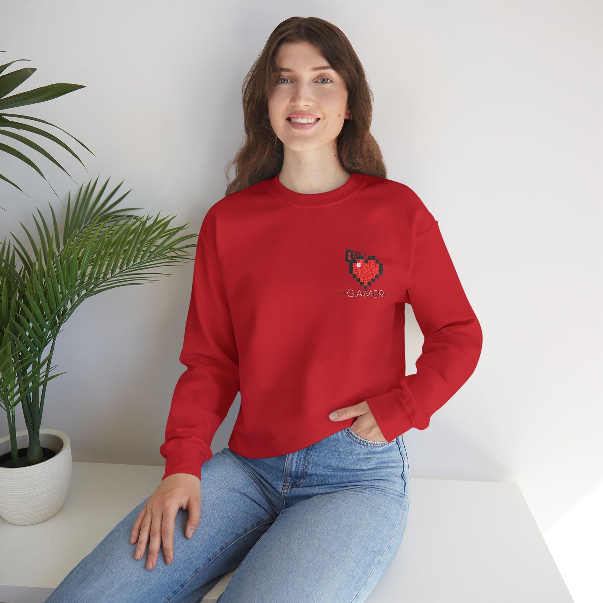 I identify as Gamer Tee - Unisex Heavy Blend™ Crewneck Sweatshirt