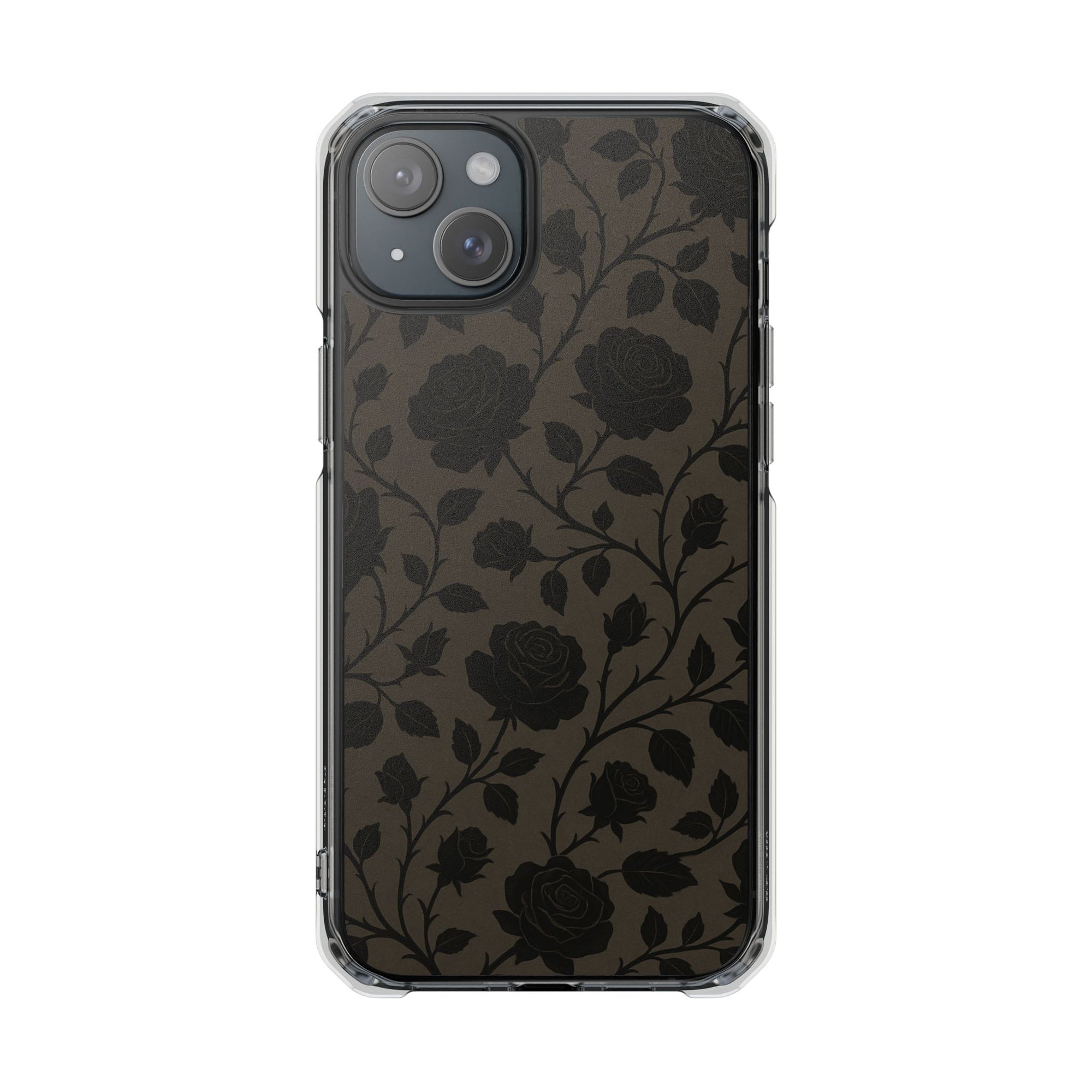 Floral Phone Case - Elegant Rose Design, Magnetic Clear Impact Case for iPhone, Stylish Phone Cover, Gifts for Her, Floral Lover