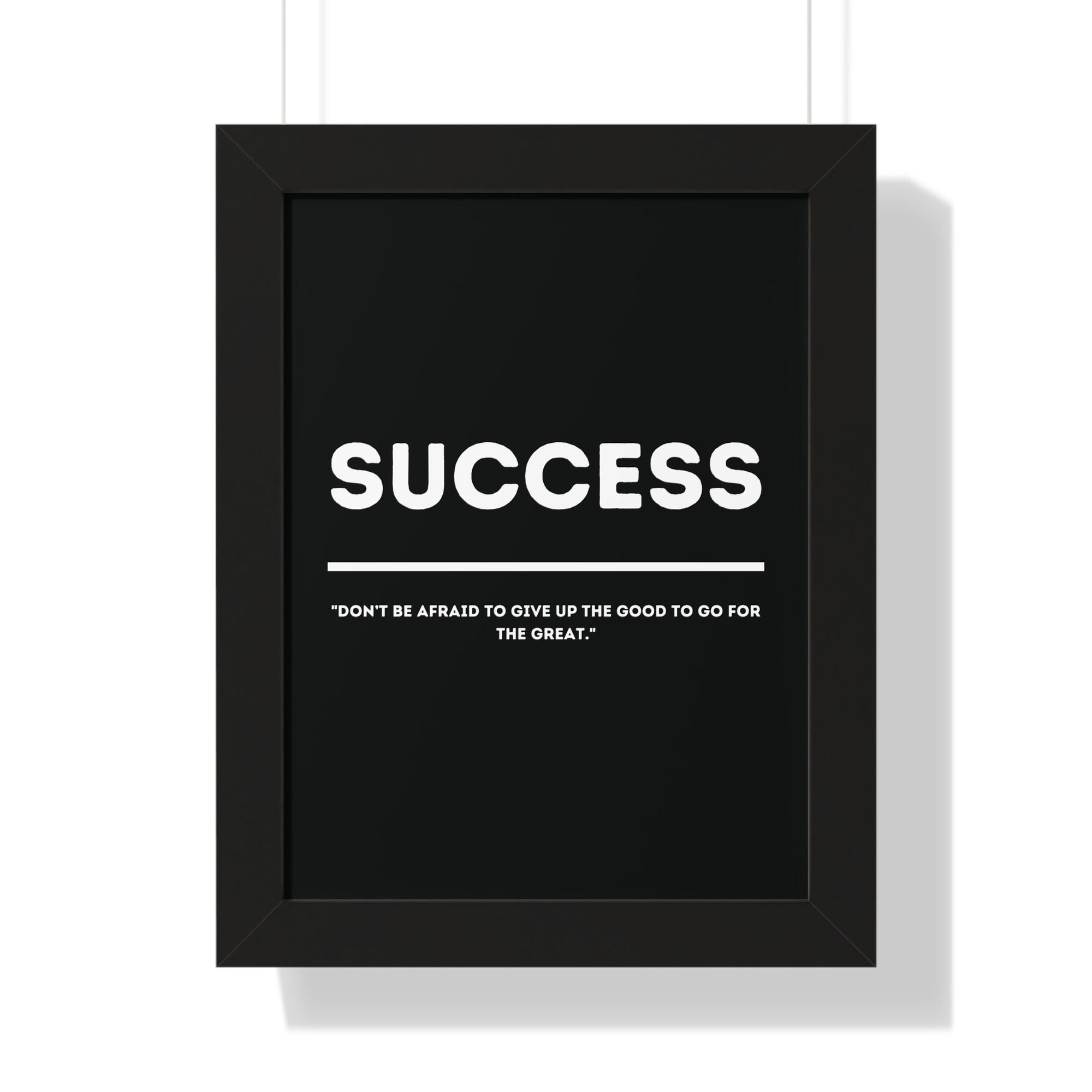 Minimalist in Black (Success) - Framed Vertical Poster
