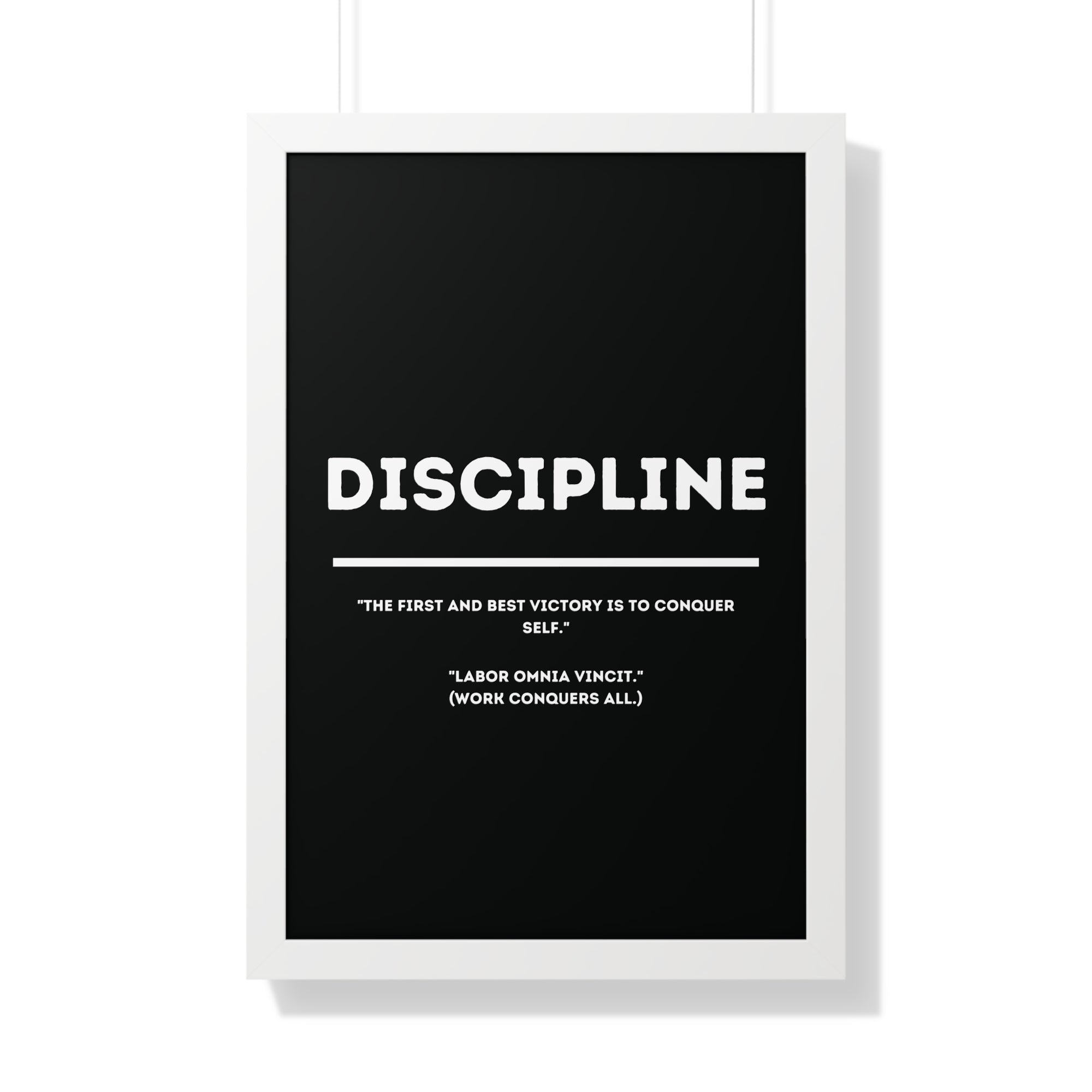 Minimalist in Black (Discipline) - Framed Vertical Poster