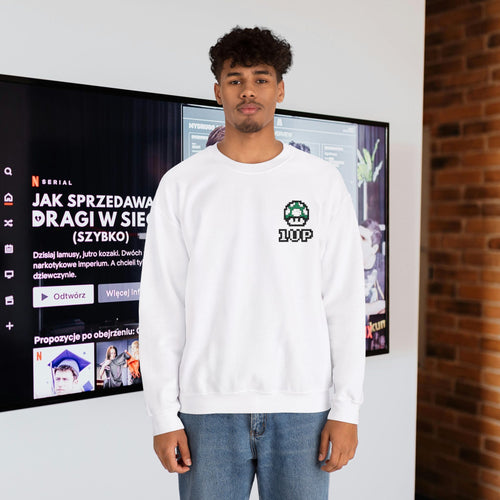 1UP Mushroom - Unisex Heavy Blend™ Crewneck Sweatshirt