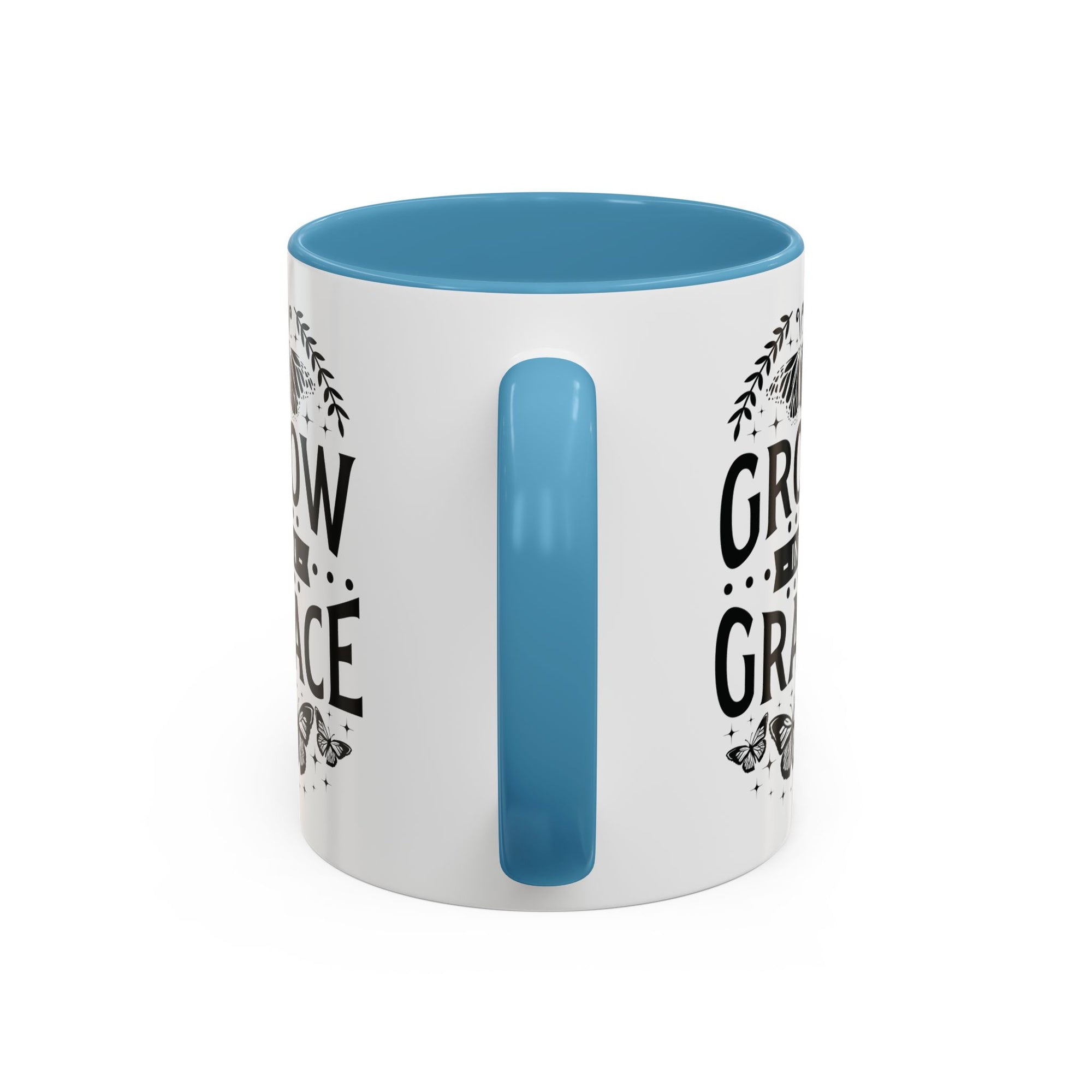 Grow in Grace Accent Coffee Mug - Inspirational Design