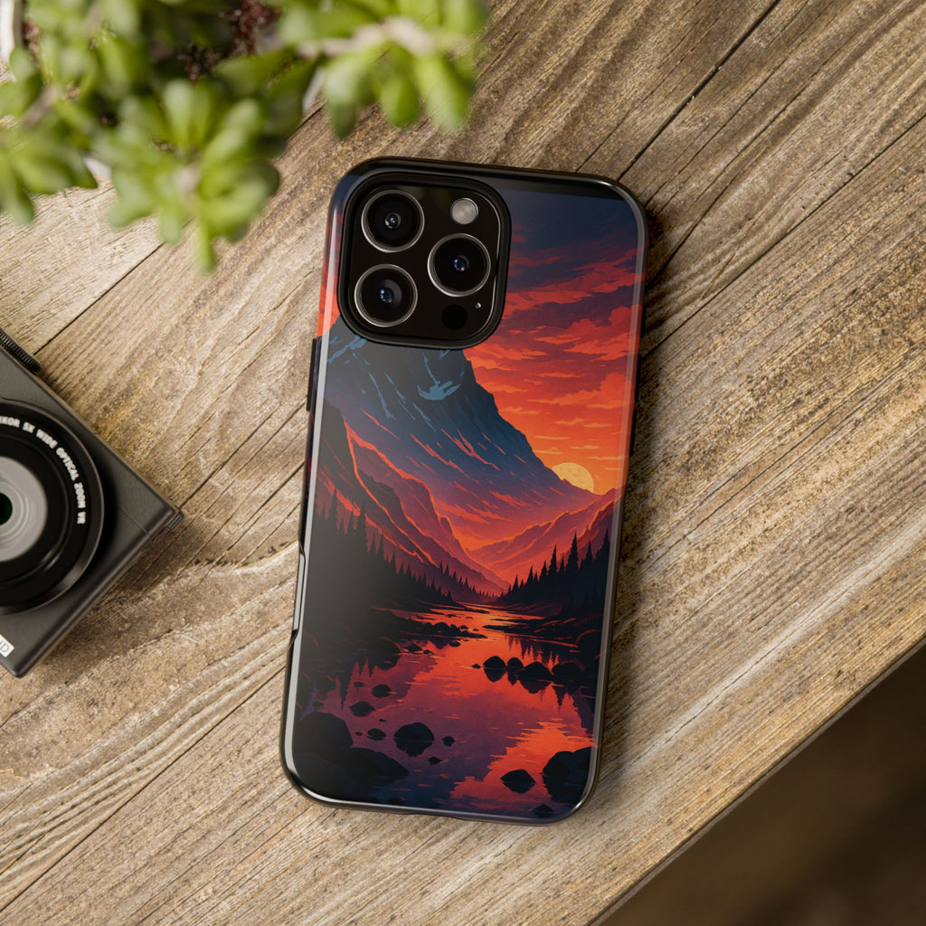 Mountain Sunset Phone Case, Nature Inspired Case, Tough Cases, Gift for Adventurers, Phone Accessories