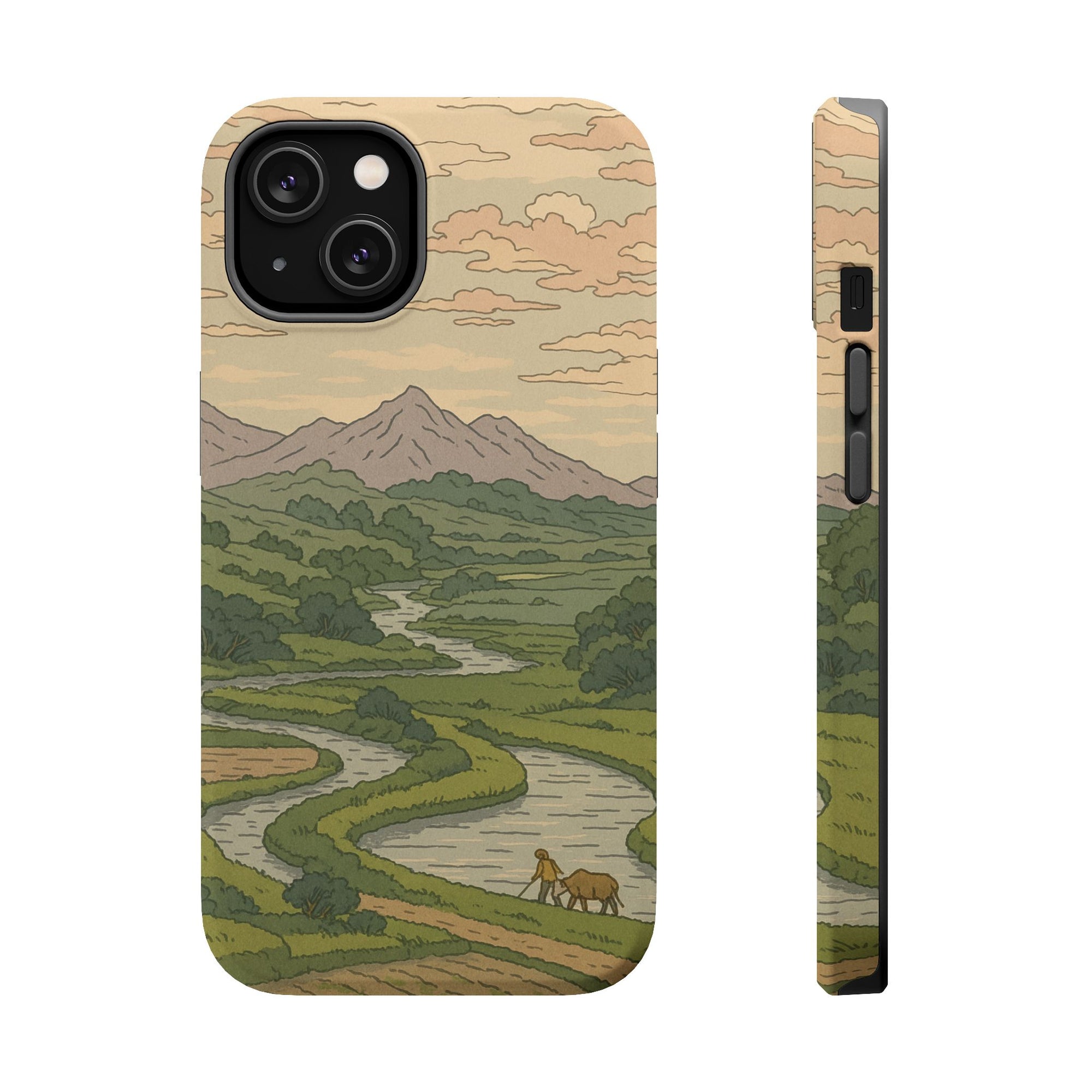 Nature-Inspired Magnetic Tough Case for iPhone, Phone Protection, Adventure Gift, Outdoor Lover, Earthy Aesthetic