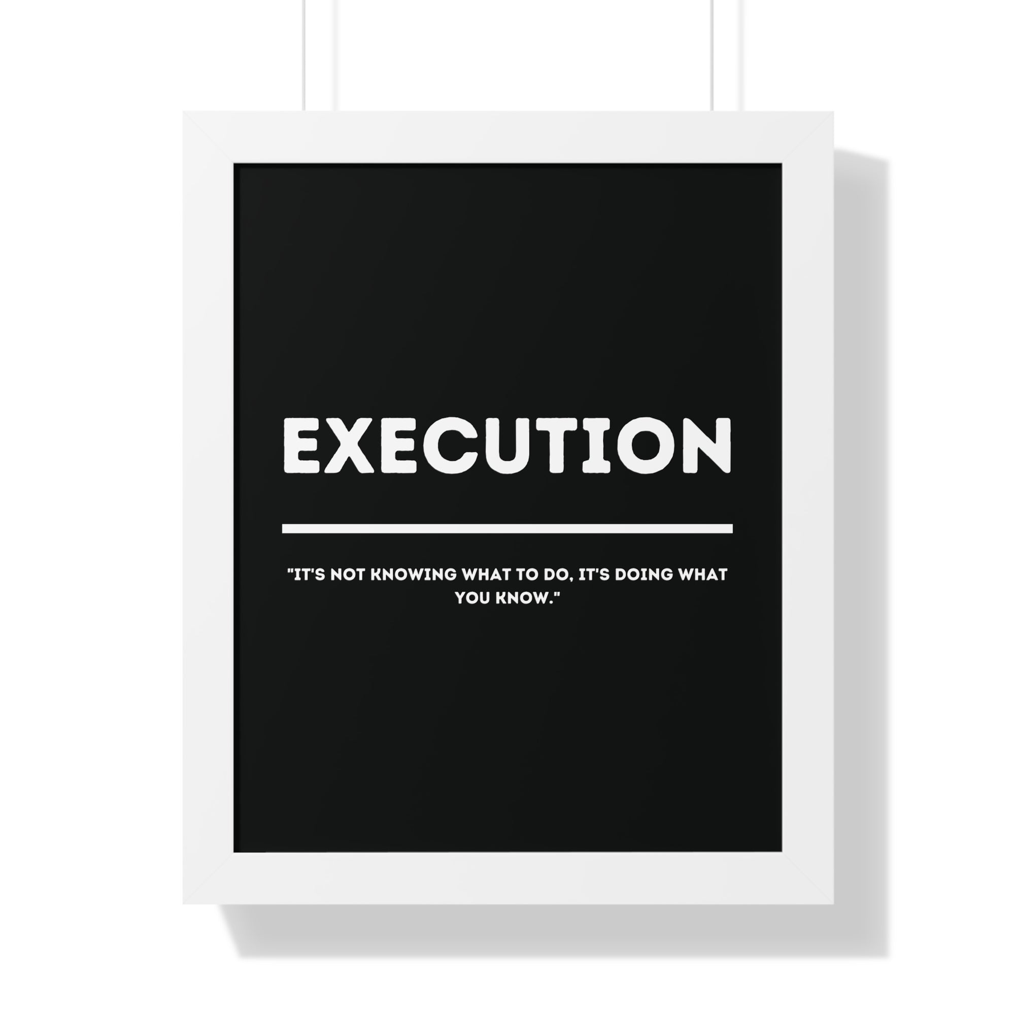 Minimalist in Black (Execution) - Framed Vertical Poster