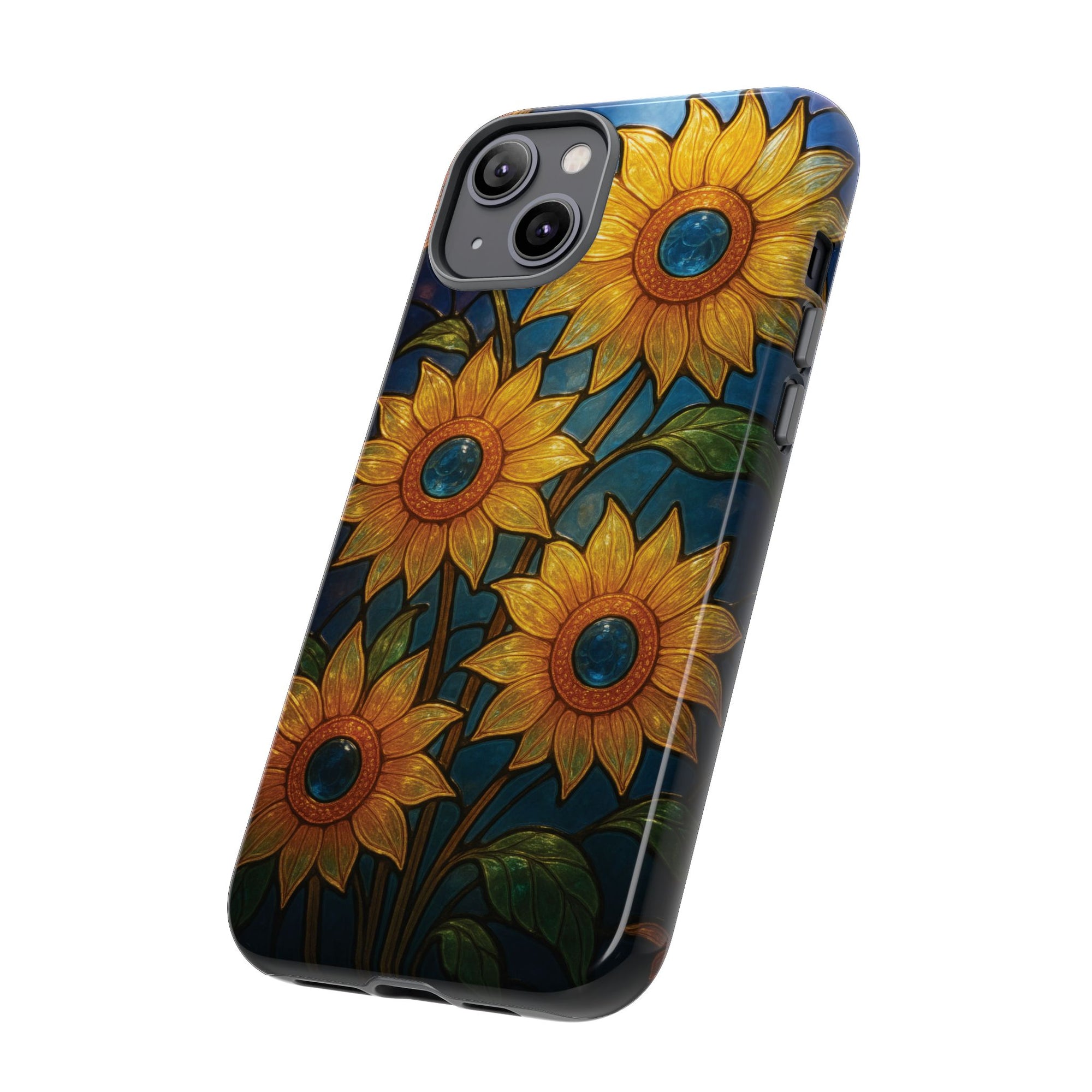 Vibrant Floral Phone Case, Sunflower Design, Tough & Durable Case, Nature Lover Gift, Protective Phone Cover, Spring Aesthetic