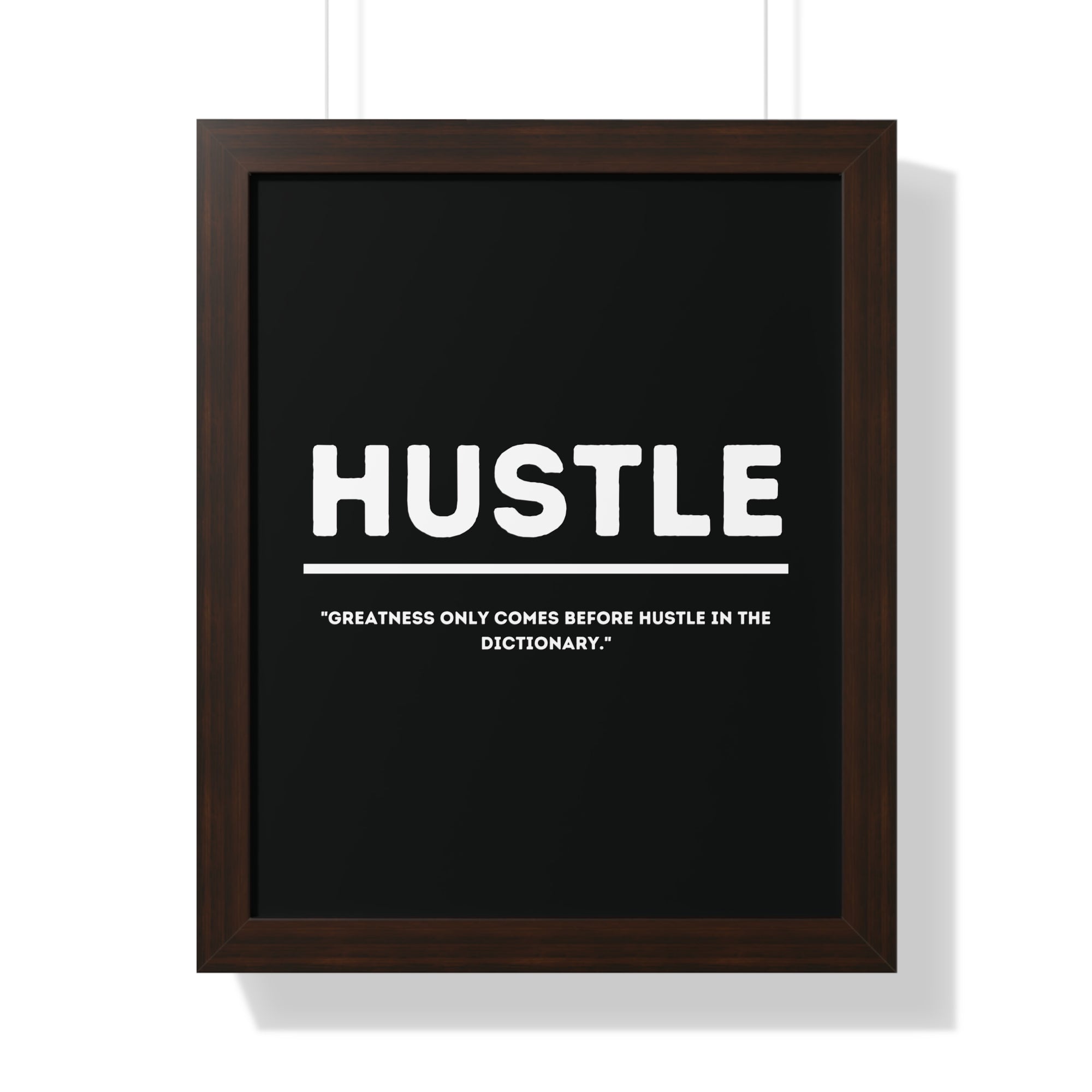 Minimalist in Black (Hustle) - Framed Vertical Poster