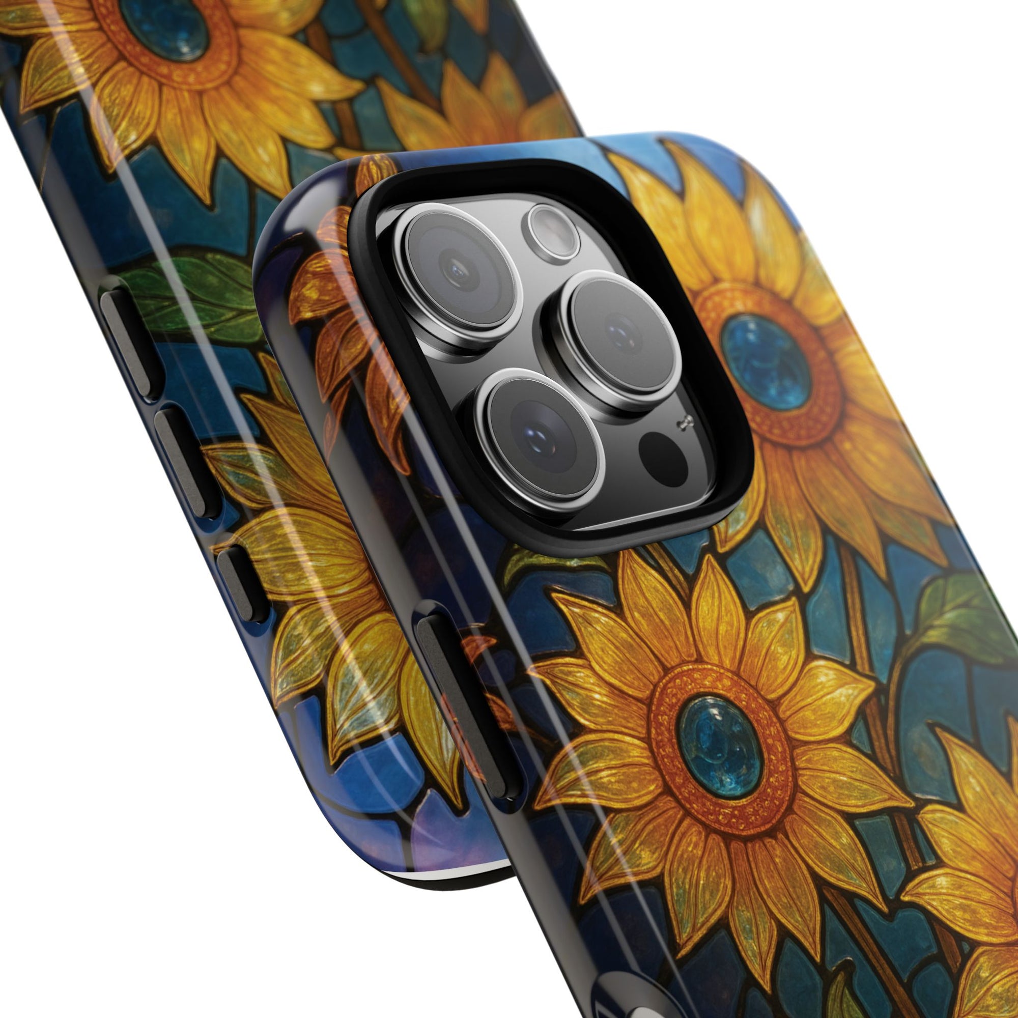 Vibrant Floral Phone Case, Sunflower Design, Tough & Durable Case, Nature Lover Gift, Protective Phone Cover, Spring Aesthetic
