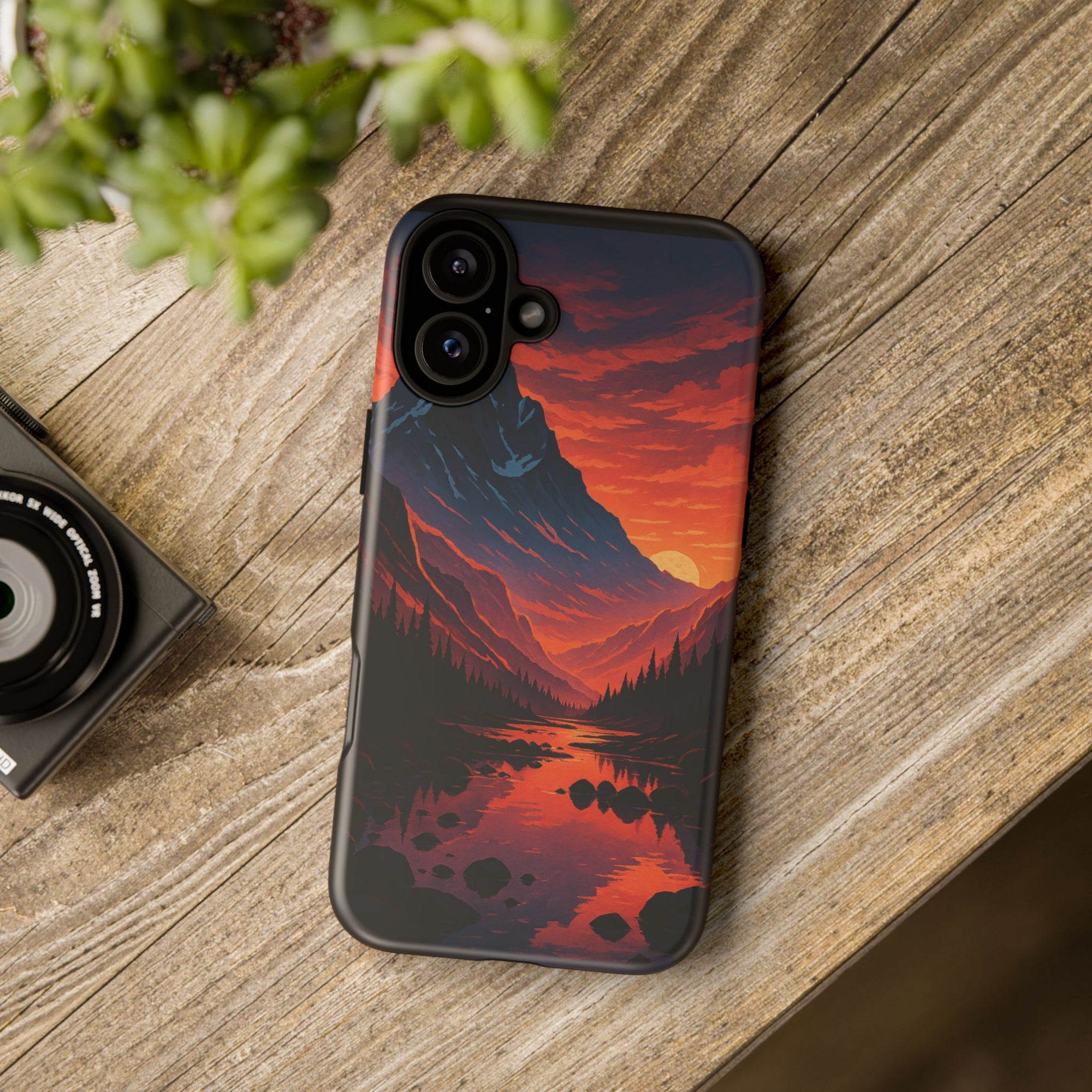 Mountain Sunset Phone Case, Nature Inspired Case, Tough Cases, Gift for Adventurers, Phone Accessories