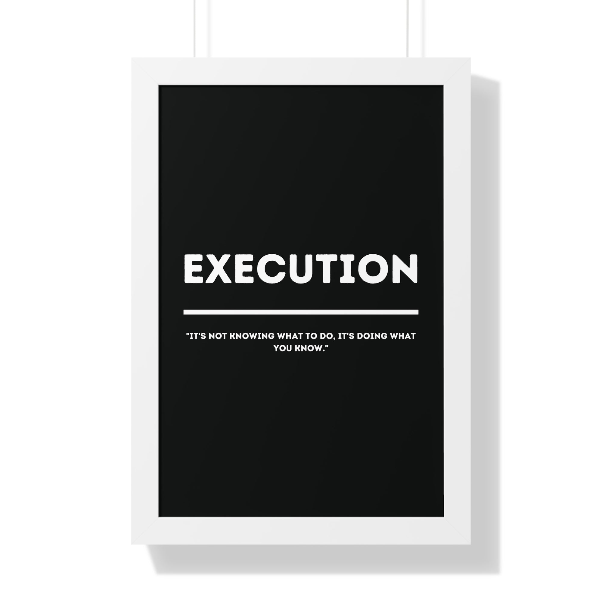 Minimalist in Black (Execution) - Framed Vertical Poster