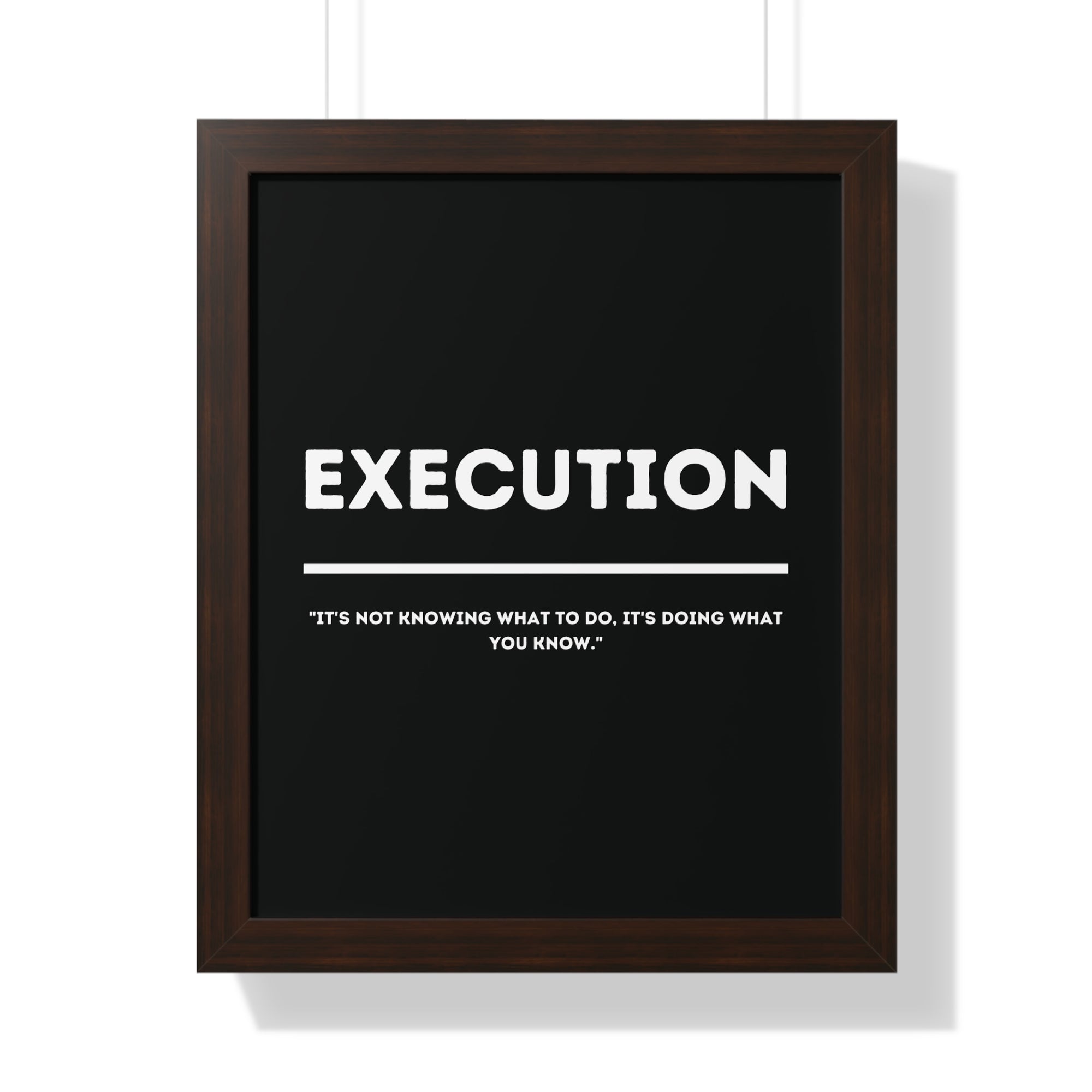 Minimalist in Black (Execution) - Framed Vertical Poster