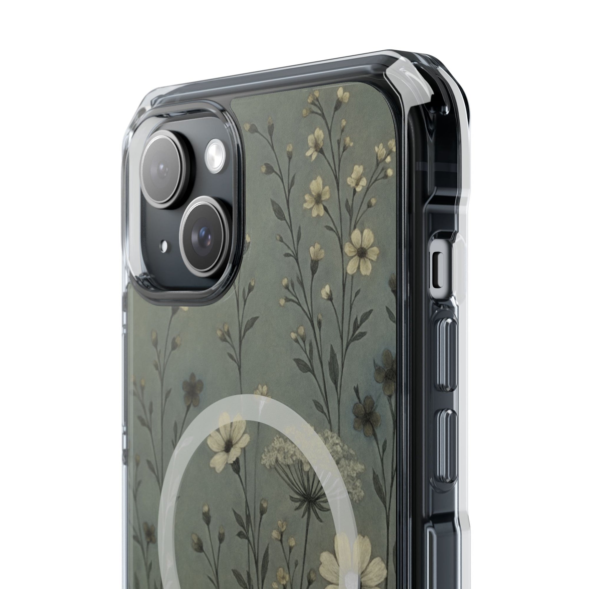 Floral Magnetic Clear Impact Cases, Phone Protection, Floral Design, Nature Lover Gift, Stylish Tech Accessories, Everyday Use