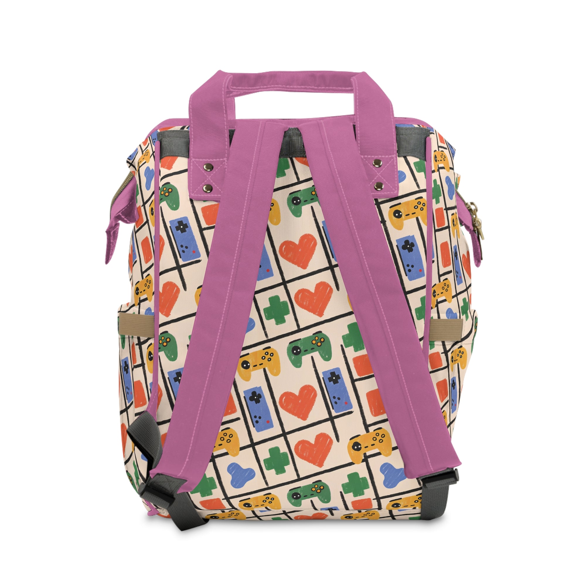 Colorful Multifunctional Diaper Backpack - Trendy Baby Bag for New Parents