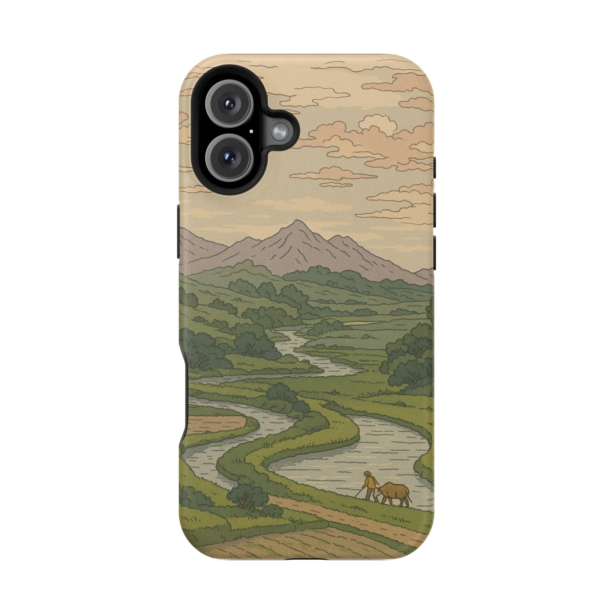 Nature-Inspired Magnetic Tough Case for iPhone, Phone Protection, Adventure Gift, Outdoor Lover, Earthy Aesthetic