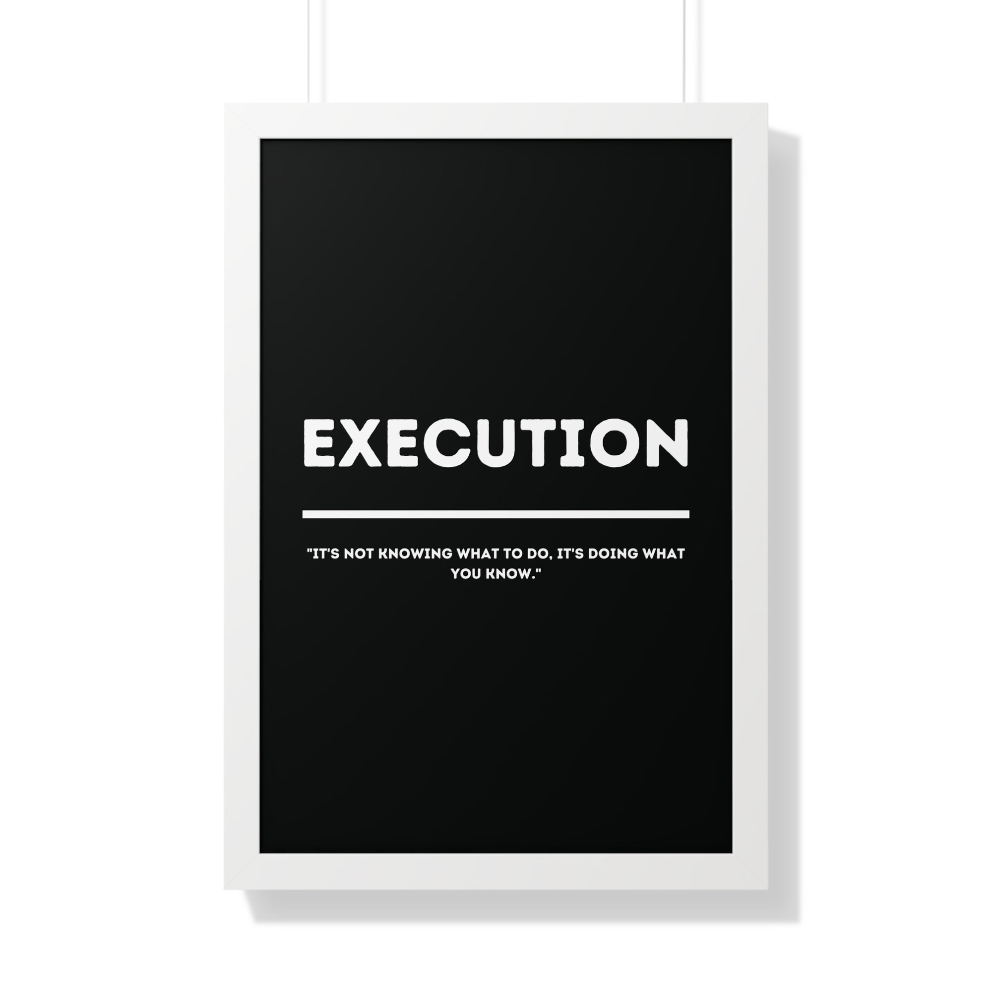 Minimalist in Black (Execution) - Framed Vertical Poster