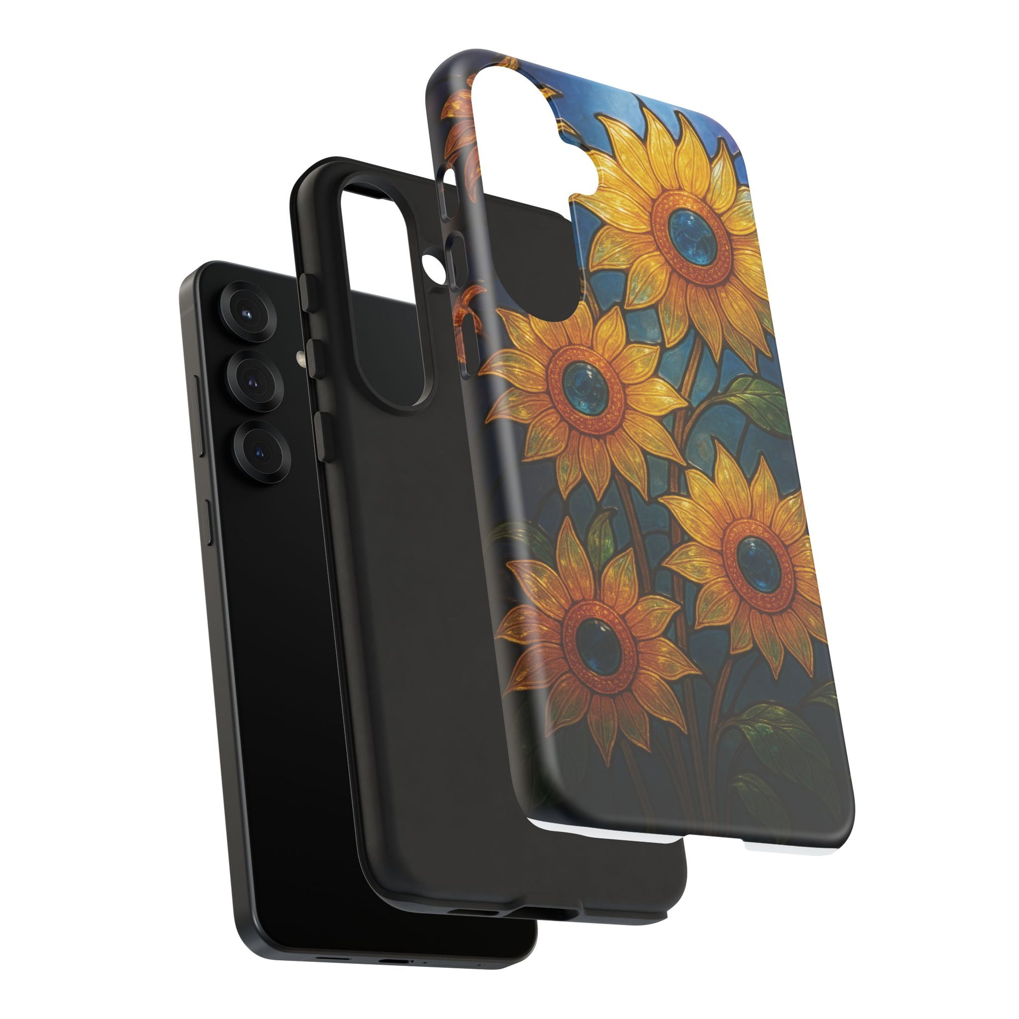 Vibrant Floral Phone Case, Sunflower Design, Tough & Durable Case, Nature Lover Gift, Protective Phone Cover, Spring Aesthetic