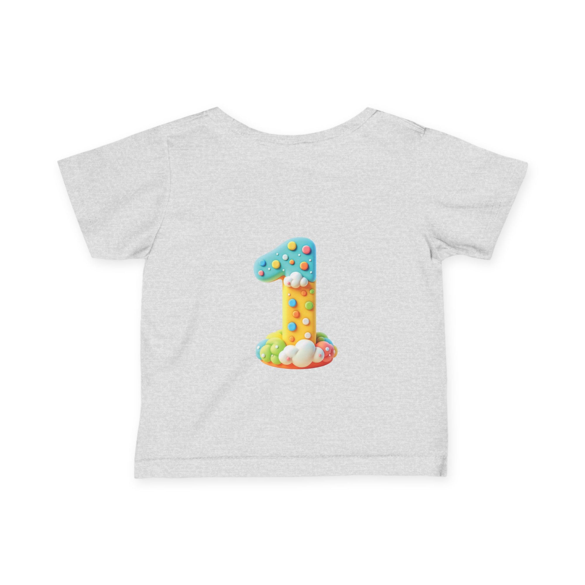 Cute Infant T-Shirt - 'Eat Sleep Cute Repeat' with Colorful Number 1 Design