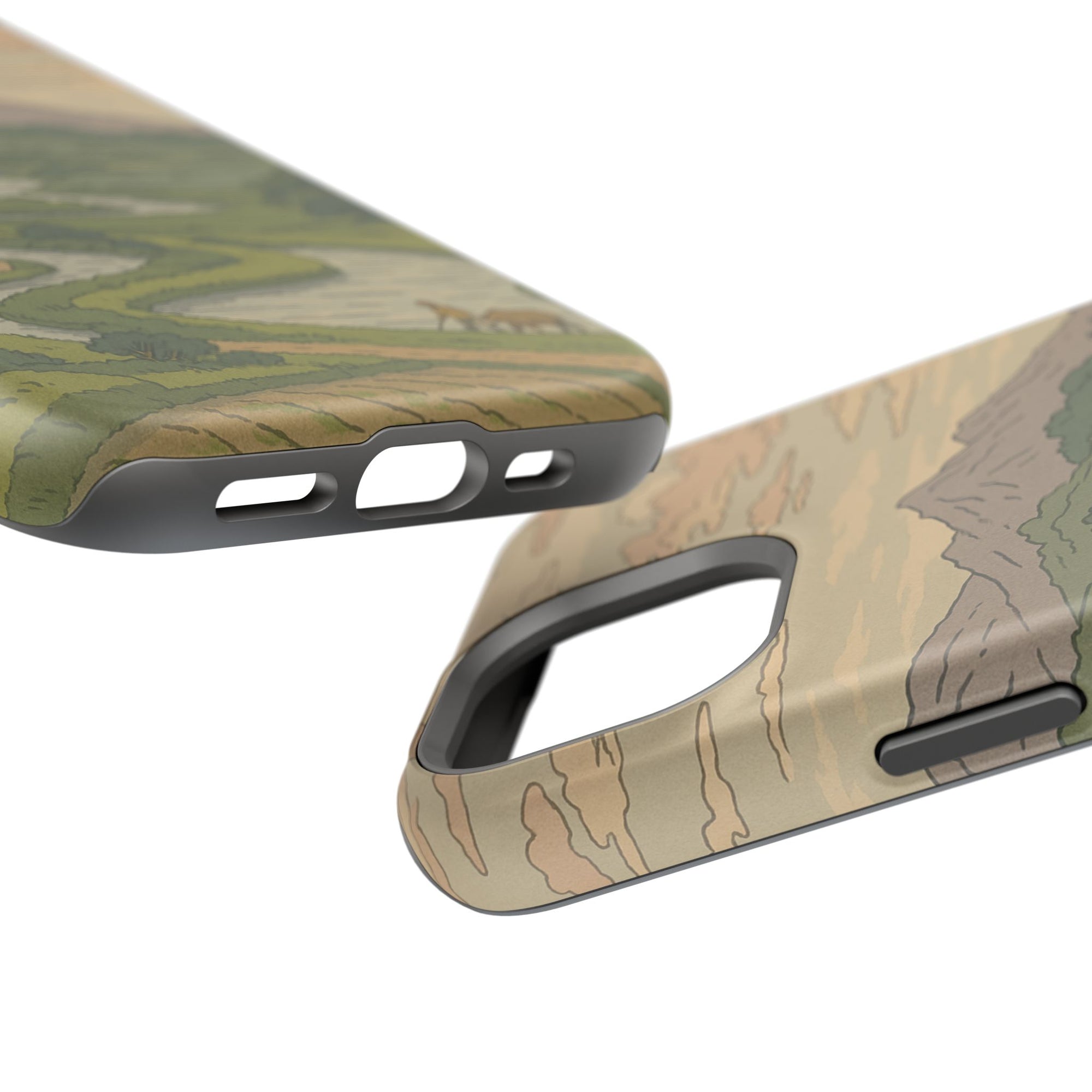 Nature-Inspired Magnetic Tough Case for iPhone, Phone Protection, Adventure Gift, Outdoor Lover, Earthy Aesthetic
