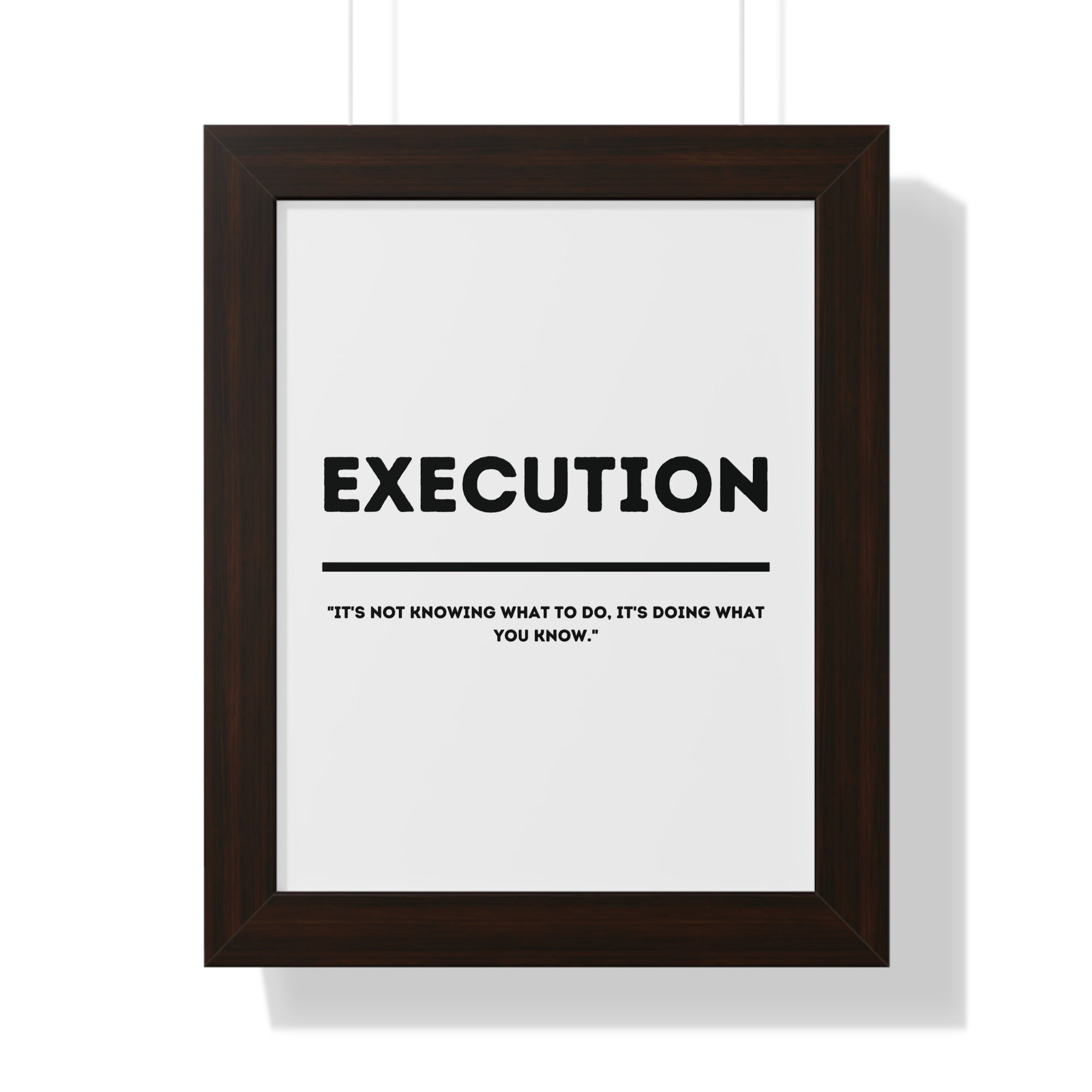 Minimalist in White (Execution) - Framed Vertical Poster